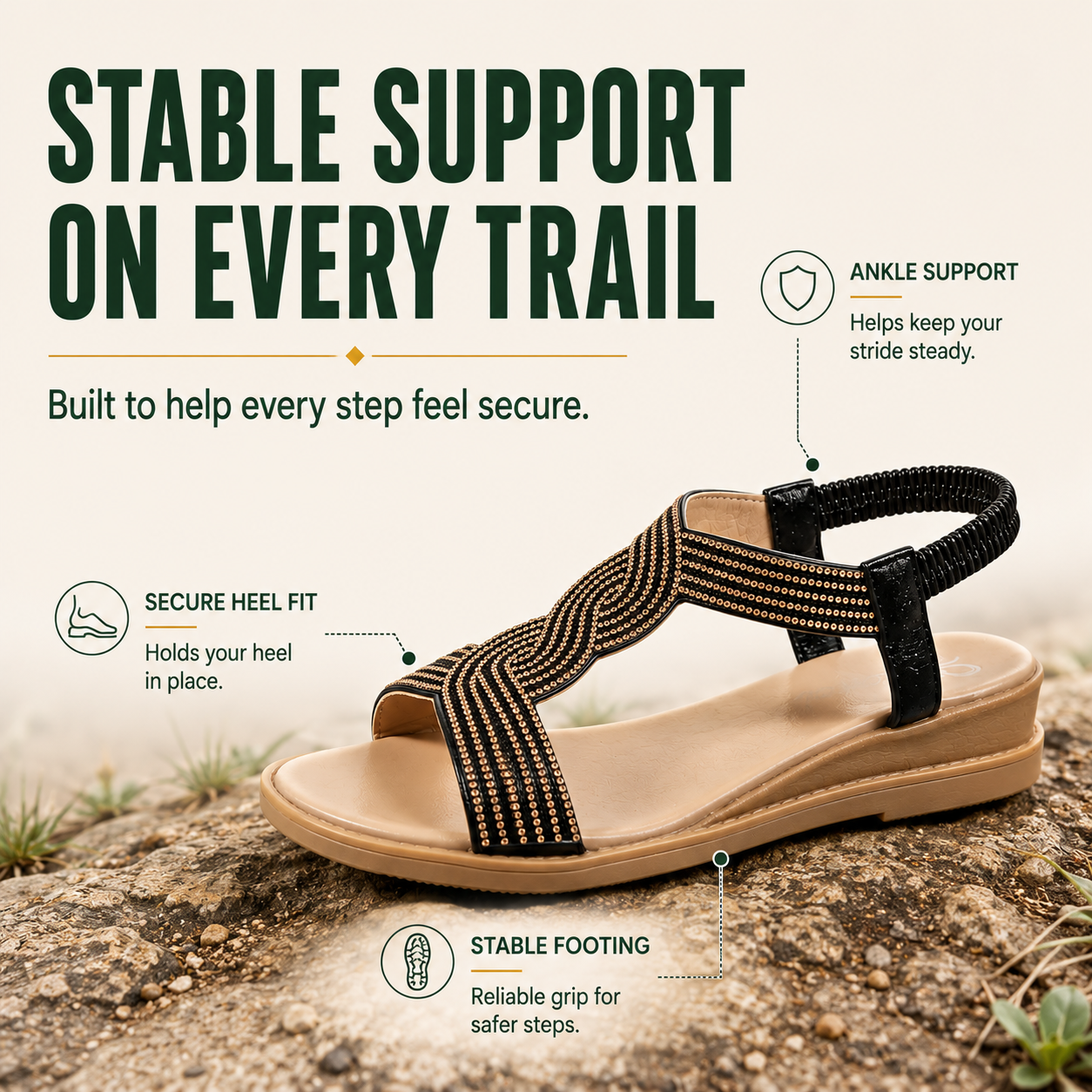 StrideSoft™ Orthopädische Komfort-Sandalen für Frauen