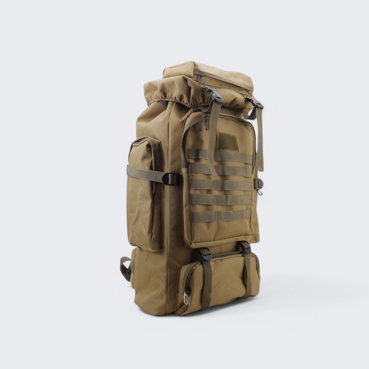 Zaino da trekking impermeabile 80L grande Khaki