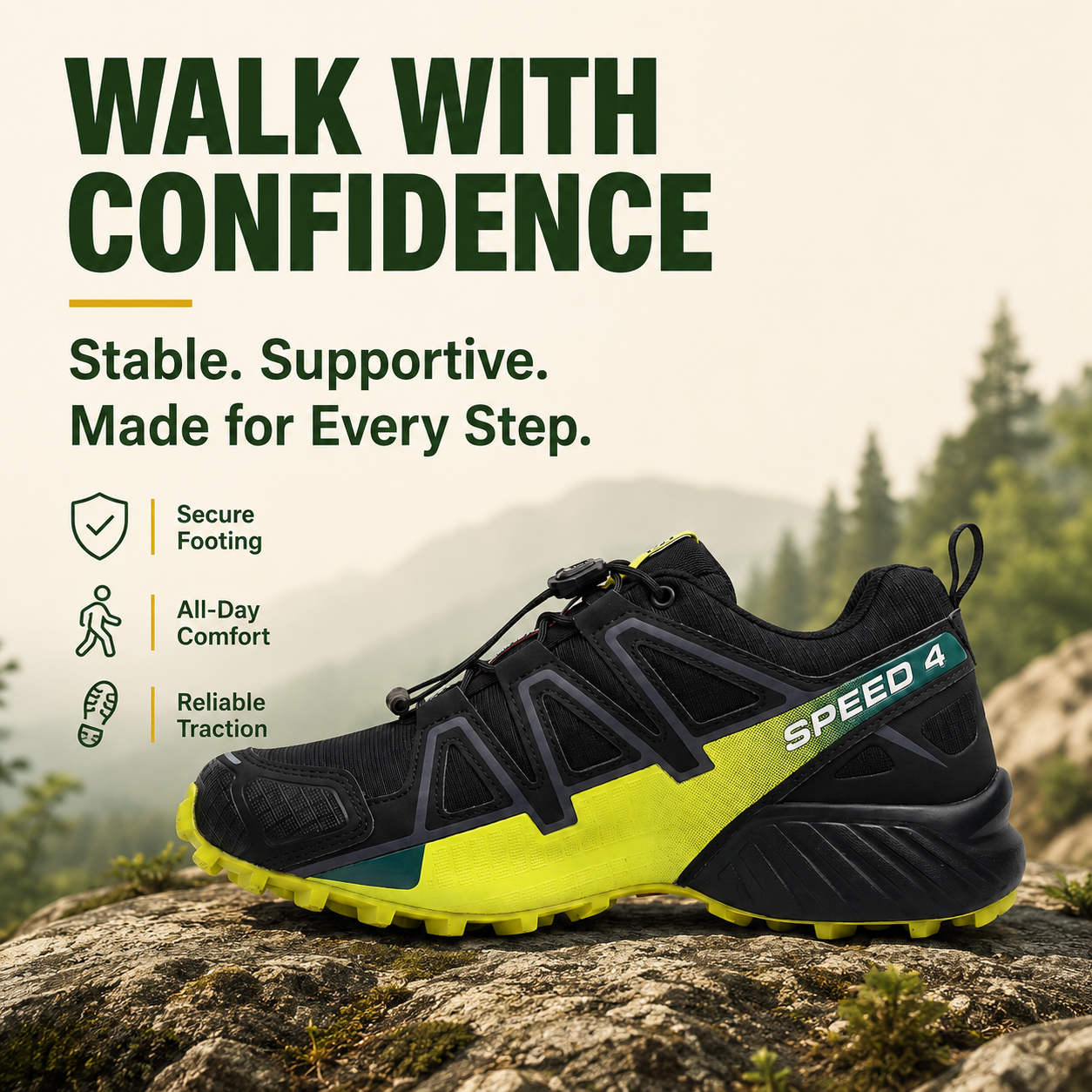 OrthoStride Aero — Orthopedic Hiking Shoes for Pain-Free Steps & Natural Support (Unisex)