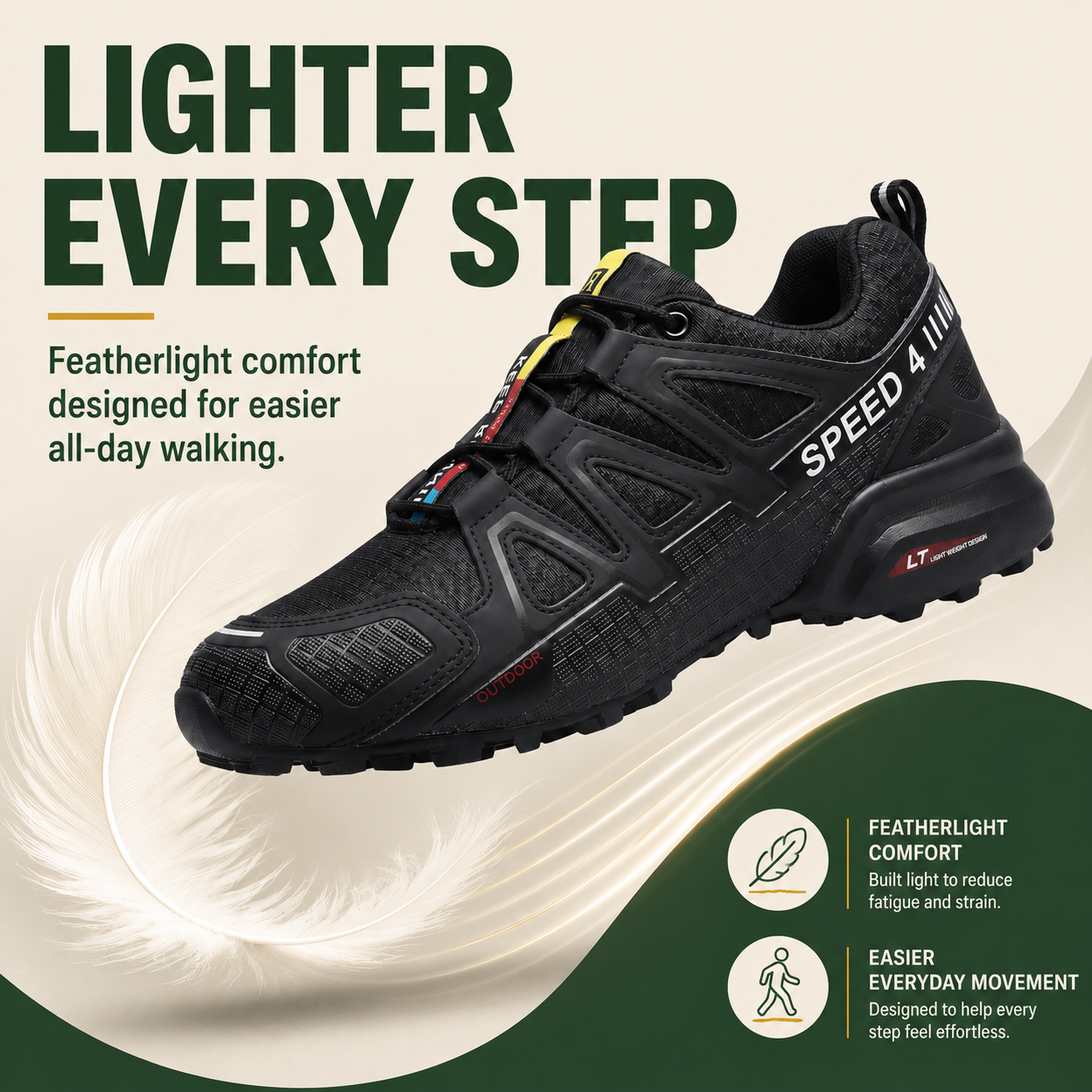 OrthoStride Aero — Orthopedic Hiking Shoes for Pain-Free Steps & Natural Support (Unisex)