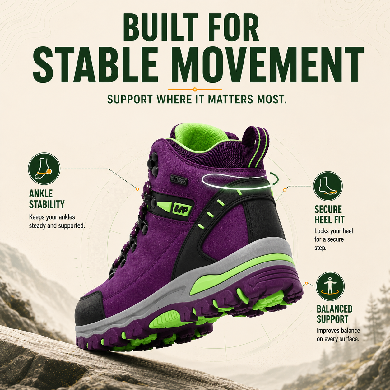 TrailShield™ Women’s Waterproof Hiking Boots