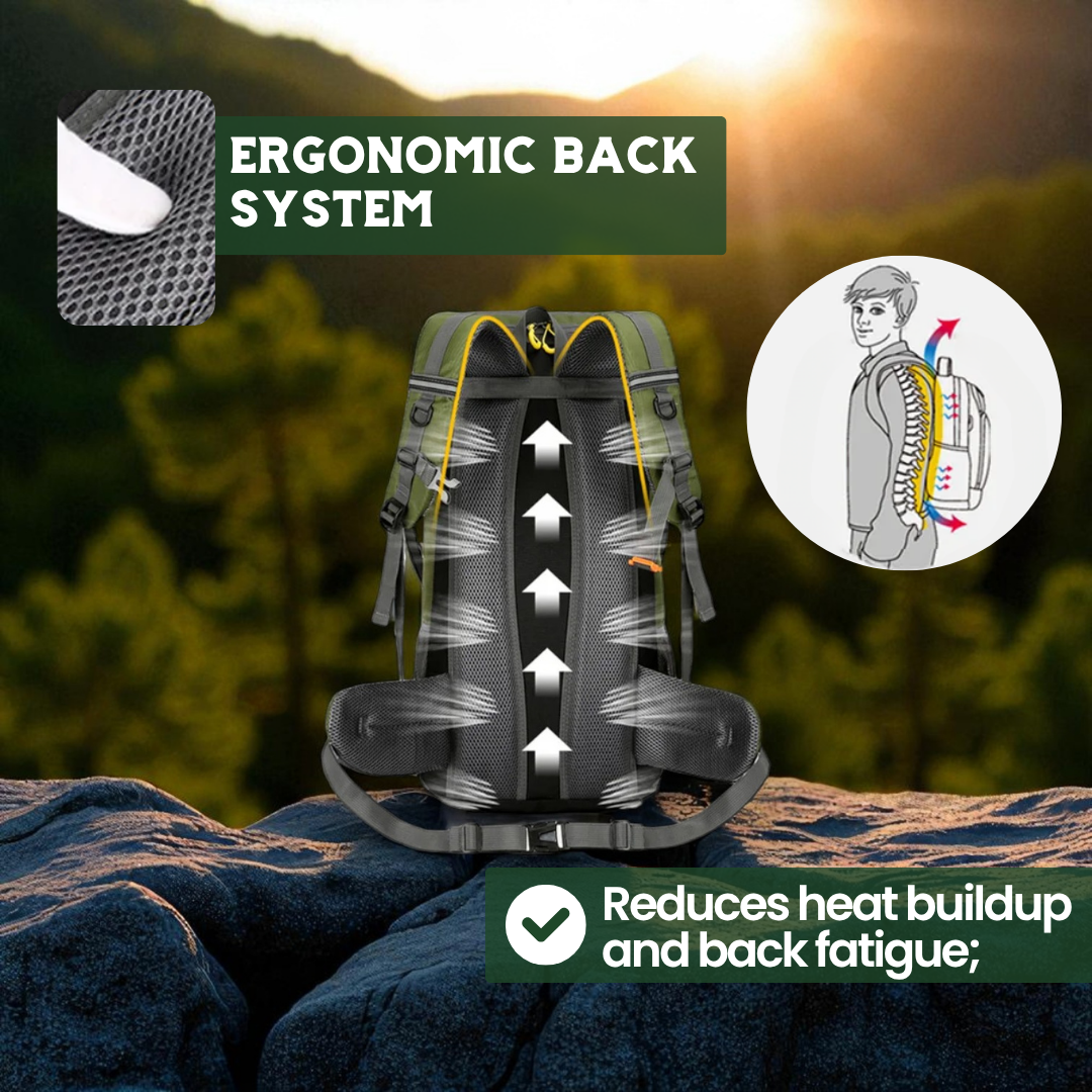 Zaino da escursionismo TrailPro 50L - Comfort traspirante, conservazione intelligente e sicurezza per l'escursionismo