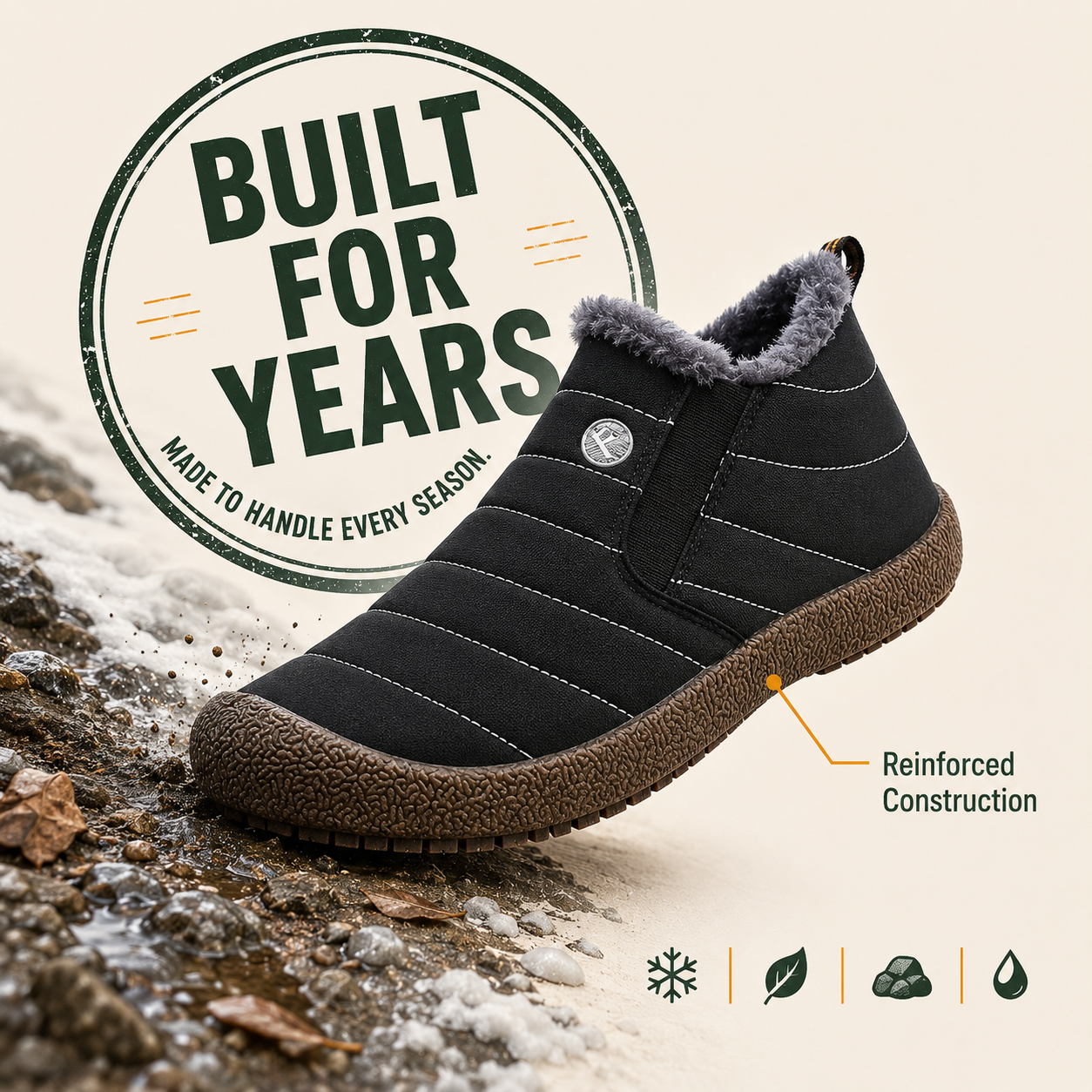 NordTherm™ Winterstiefel für Männer aus weicher Baumwolle