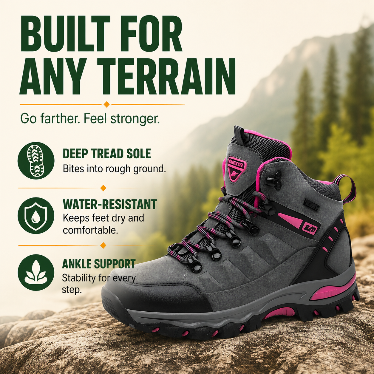 TrailShield™ Women’s Waterproof Hiking Boots