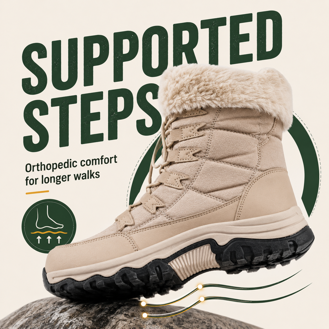 FrostAlign™ Women’s Waterproof Fleece-Lined Orthopedic Boots