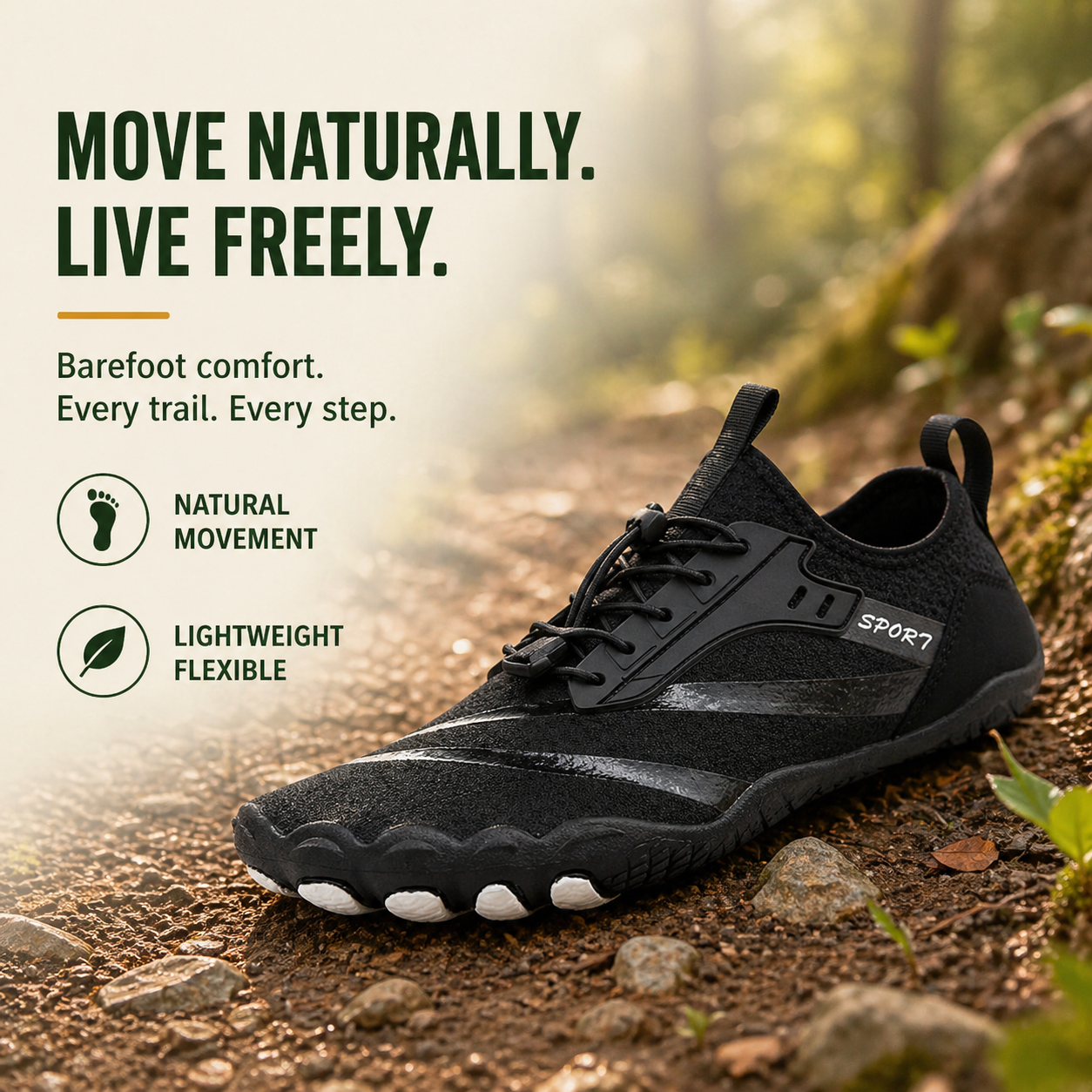 FlowStep Pro — Responsive Barefoot Shoes for Dynamic Comfort & All-Day Movement (Unisex)