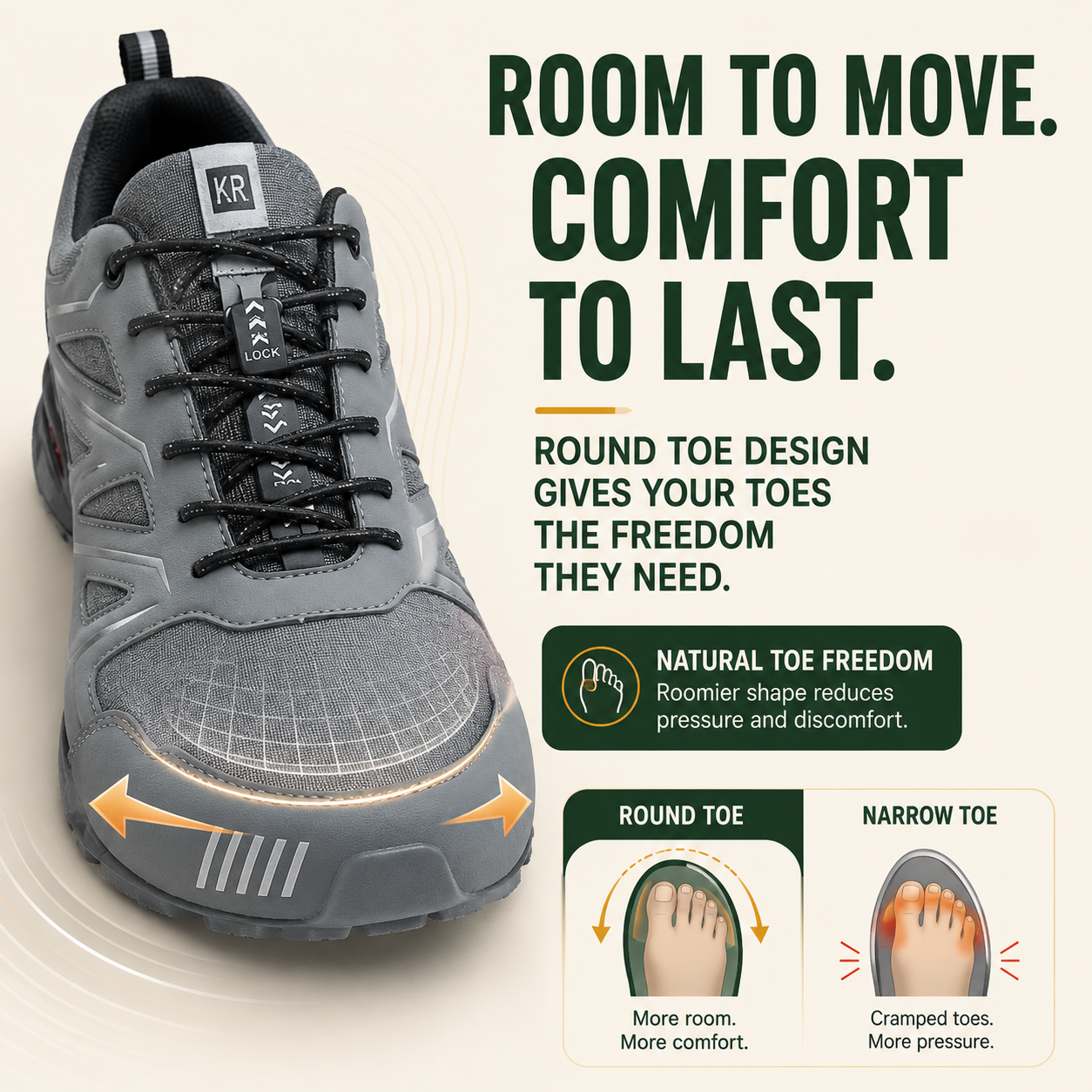 PathVenture™ Men’s Slip-Resistant Lightweight Hiking Shoes