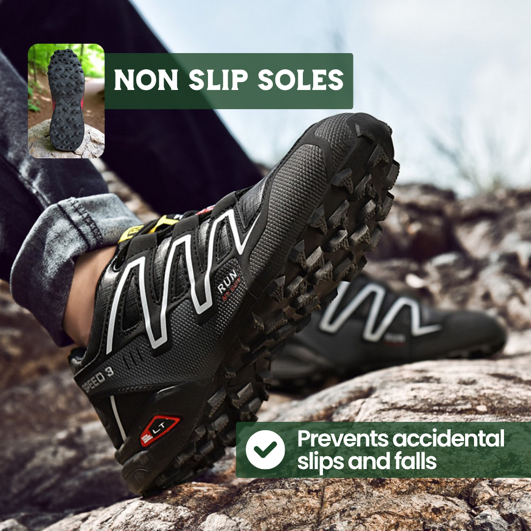 OrthoStride Obsidian - Scarpe da trekking ortopediche per passi senza dolore e sostegno naturale (Unisex)