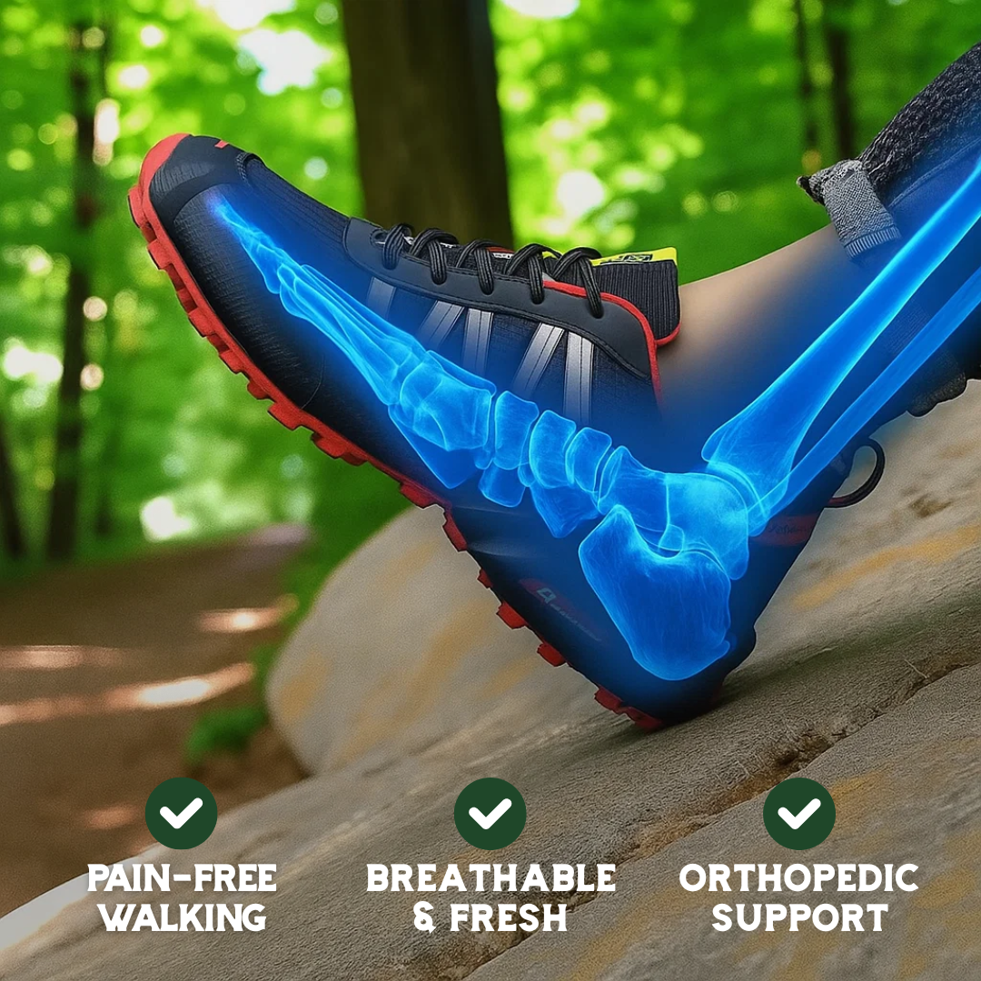 OrthoStride LightTrail - Scarpe da trekking ortopediche per passi senza dolore e sostegno naturale (Unisex)
