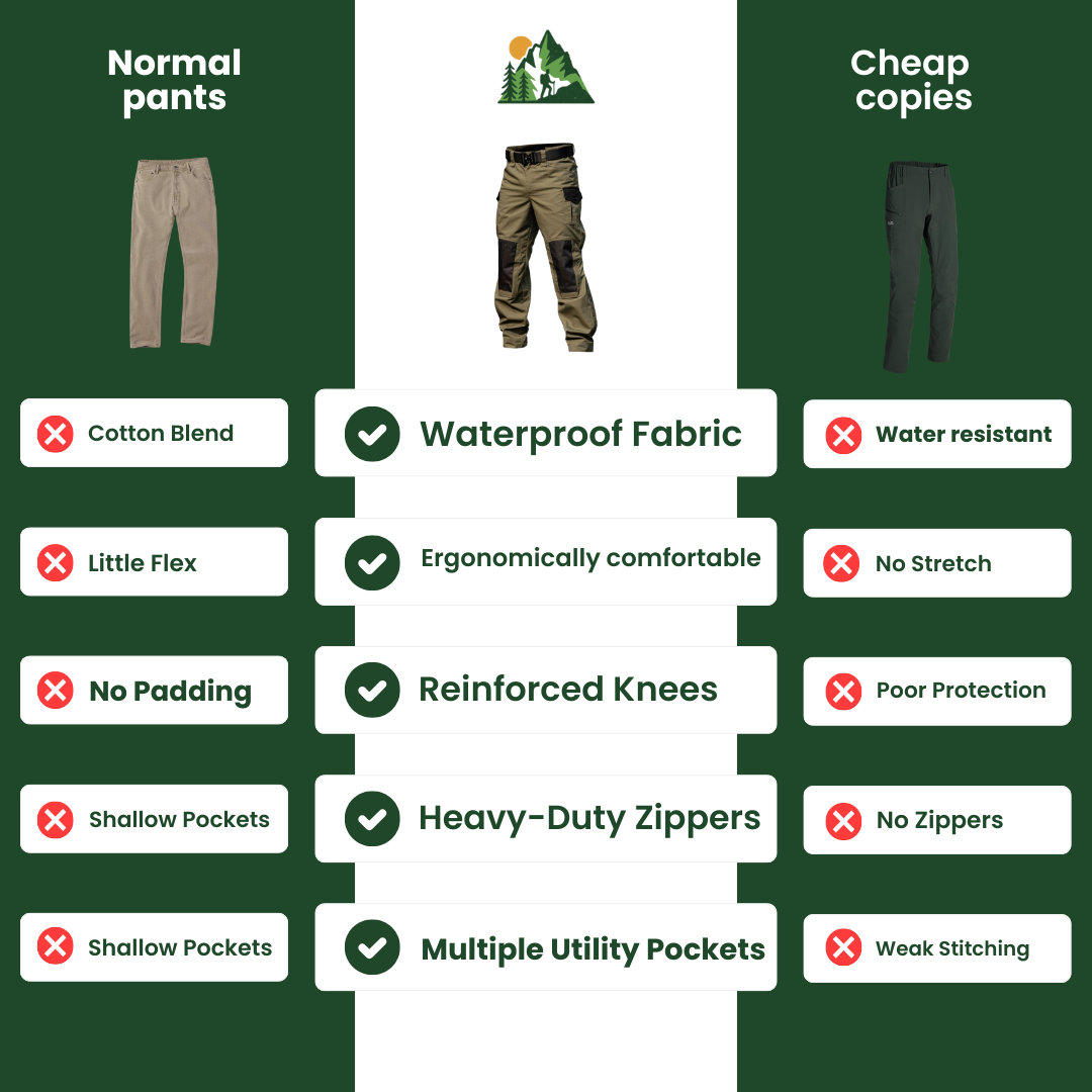 UrbanTrek™ Men’s Waterproof Ripstop Tactical Cargo Pants