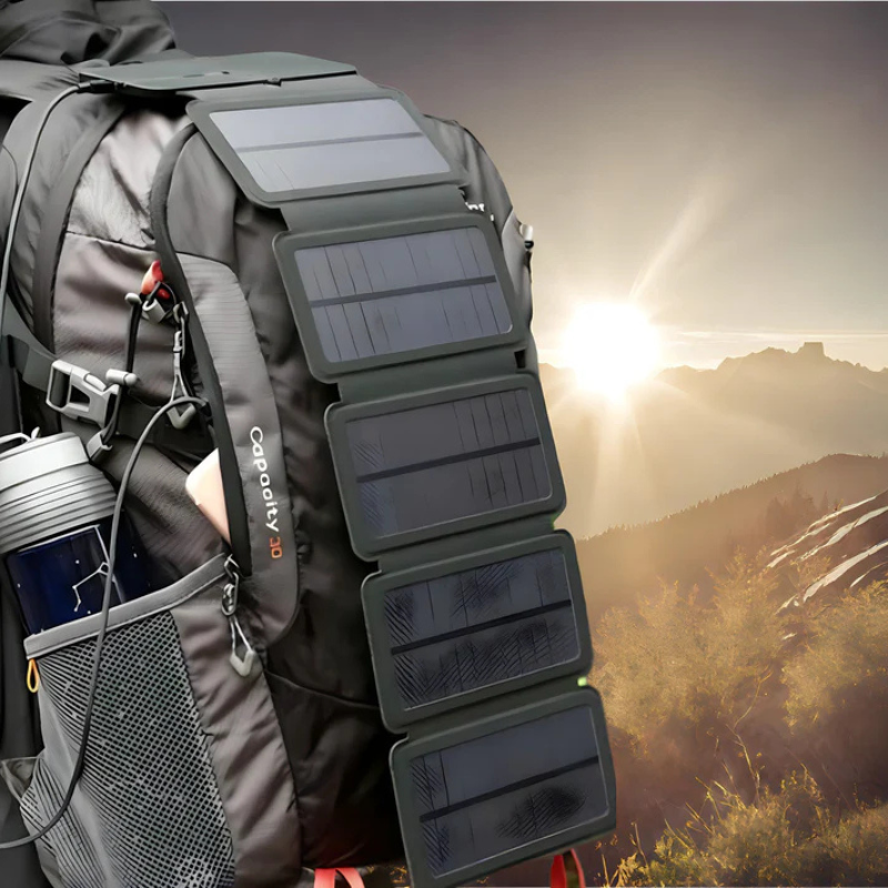 SunCharge™ Powerbank portatile con pannello solare - Trekking e escursioni