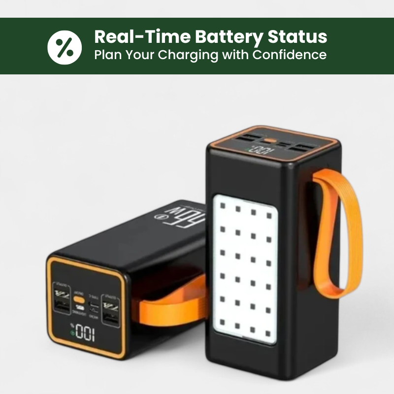 PowerBank 100 000 mAh - Chargement super rapide et lampe de poche LED