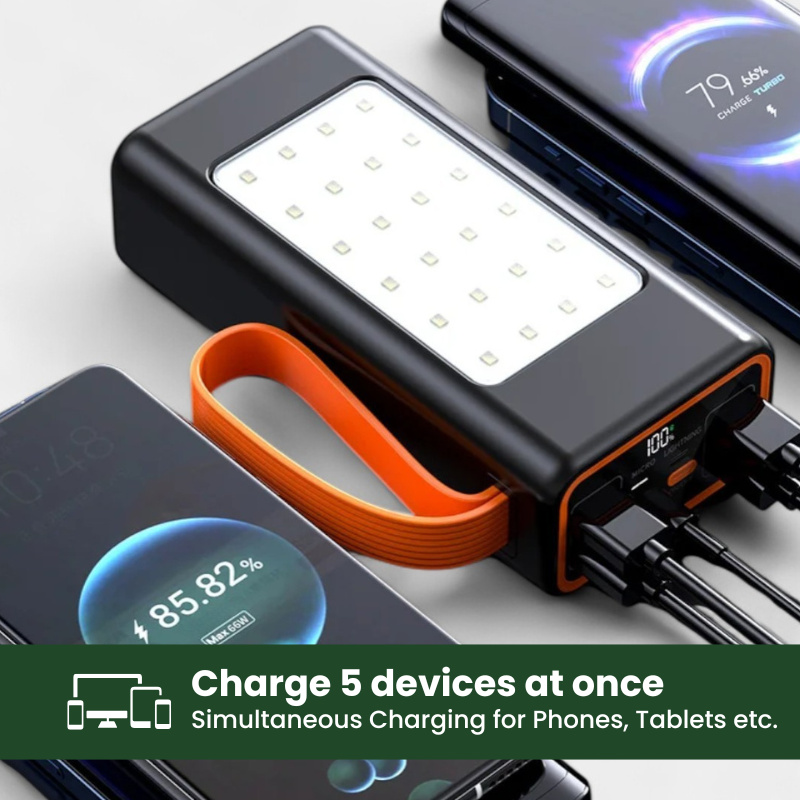 PowerBank 100.000 mAh - Carica superveloce e torcia LED