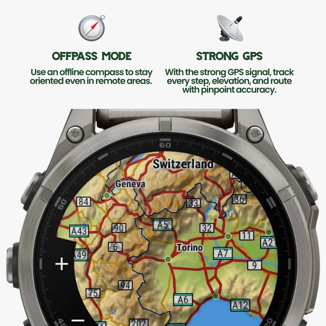 TrekSight X - Smartwatch a prova di escursione per la salute, la sicurezza e l'avventura