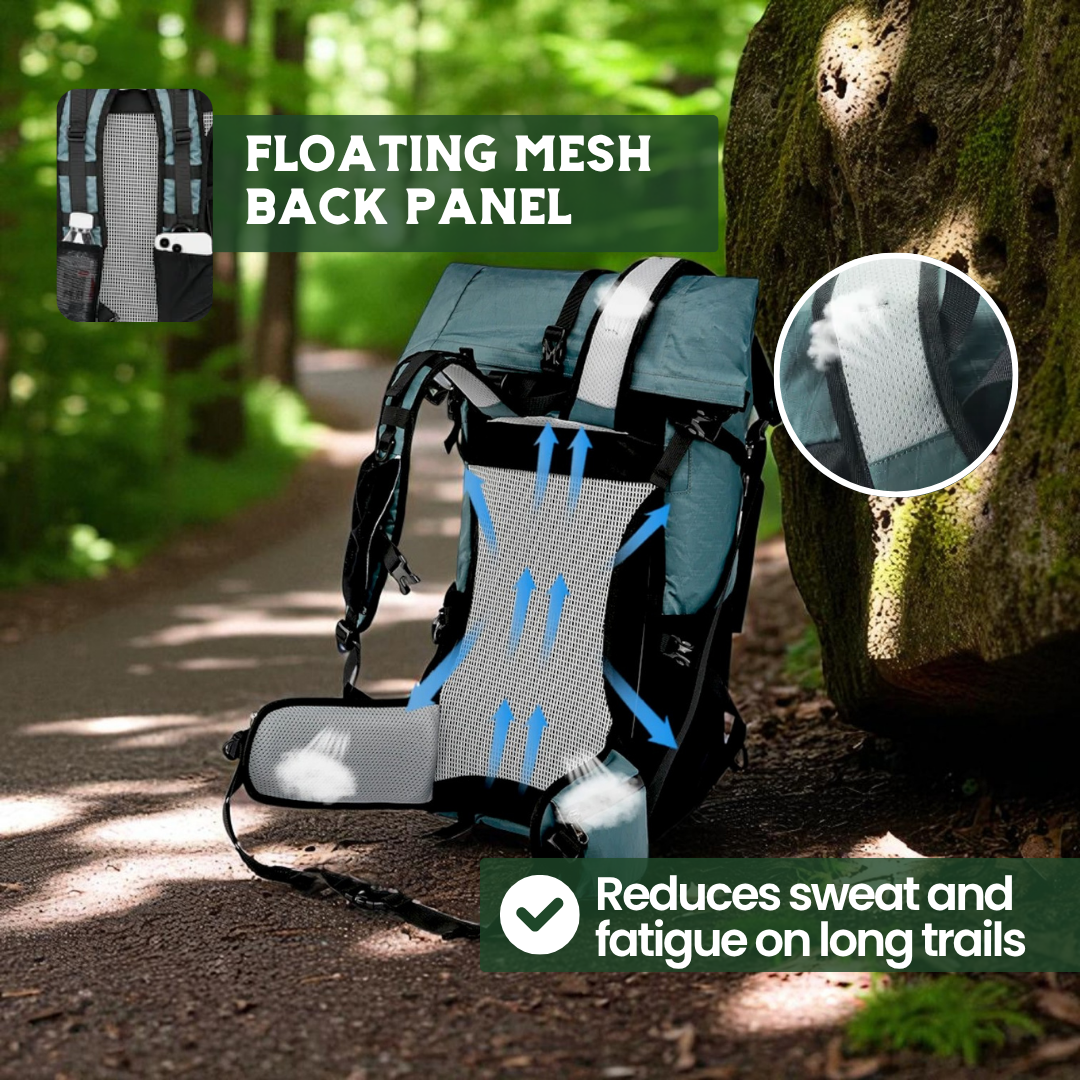 Ultrea - Zaino da trekking ultraleggero, espandibile e pronto all'avventura (50L)