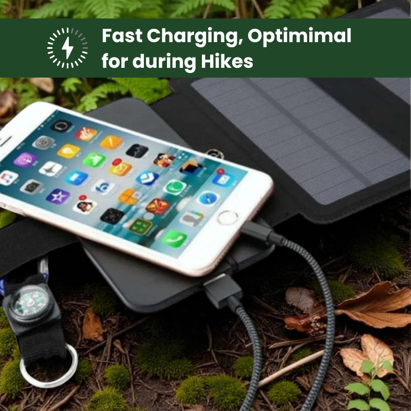 SunCharge™ Powerbank portatile con pannello solare - Trekking e escursioni