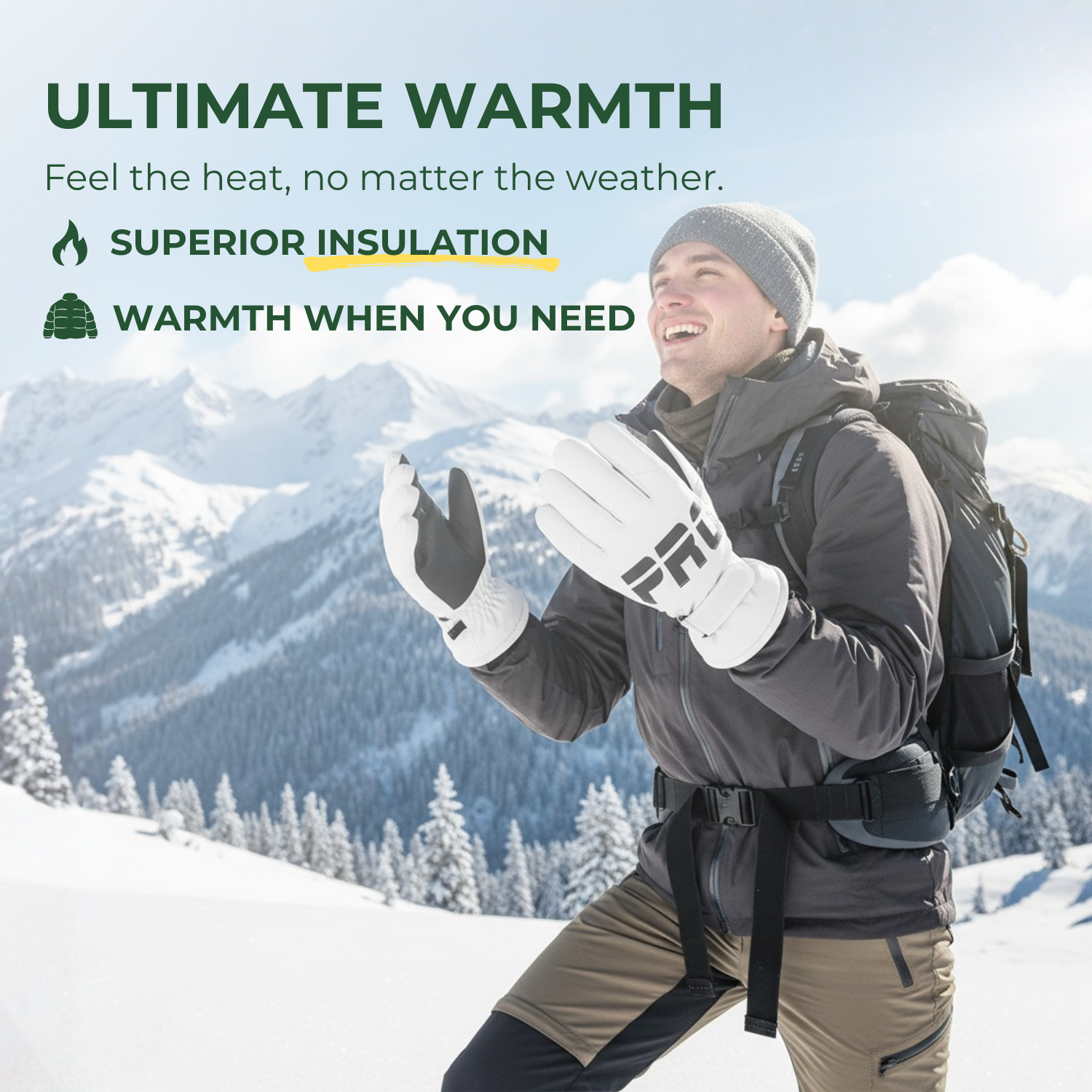 WinterGuard™ Unisex Waterproof Fleece-Lined Winter Gloves