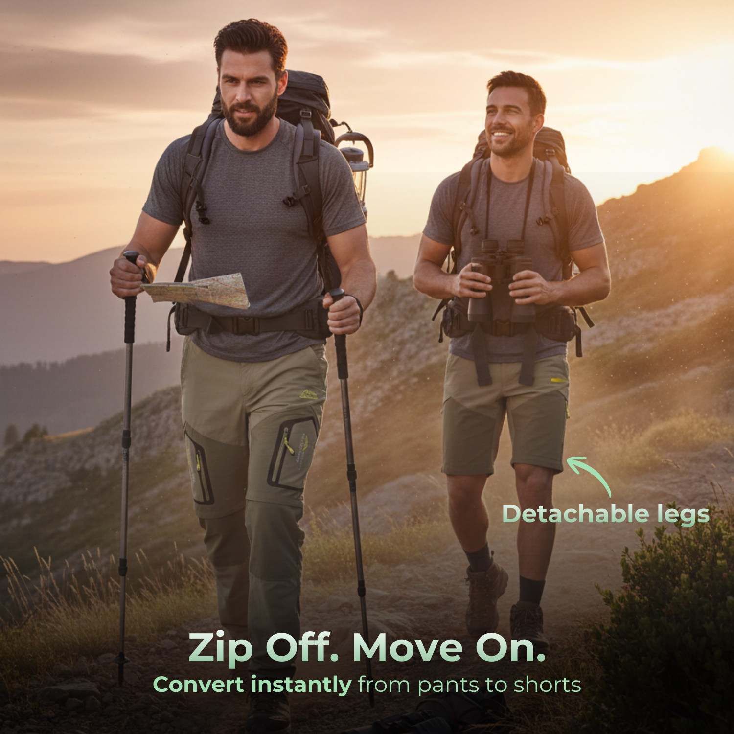 TerraVenture™ Men’s Convertible Quick-Dry Zip-Off Pants