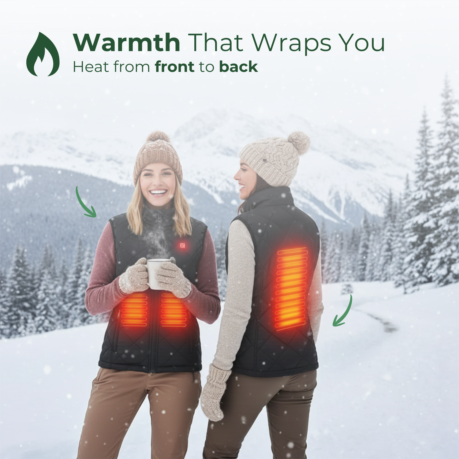ThermoShield™ Beheizte wasserabweisende Winterweste für Frauen