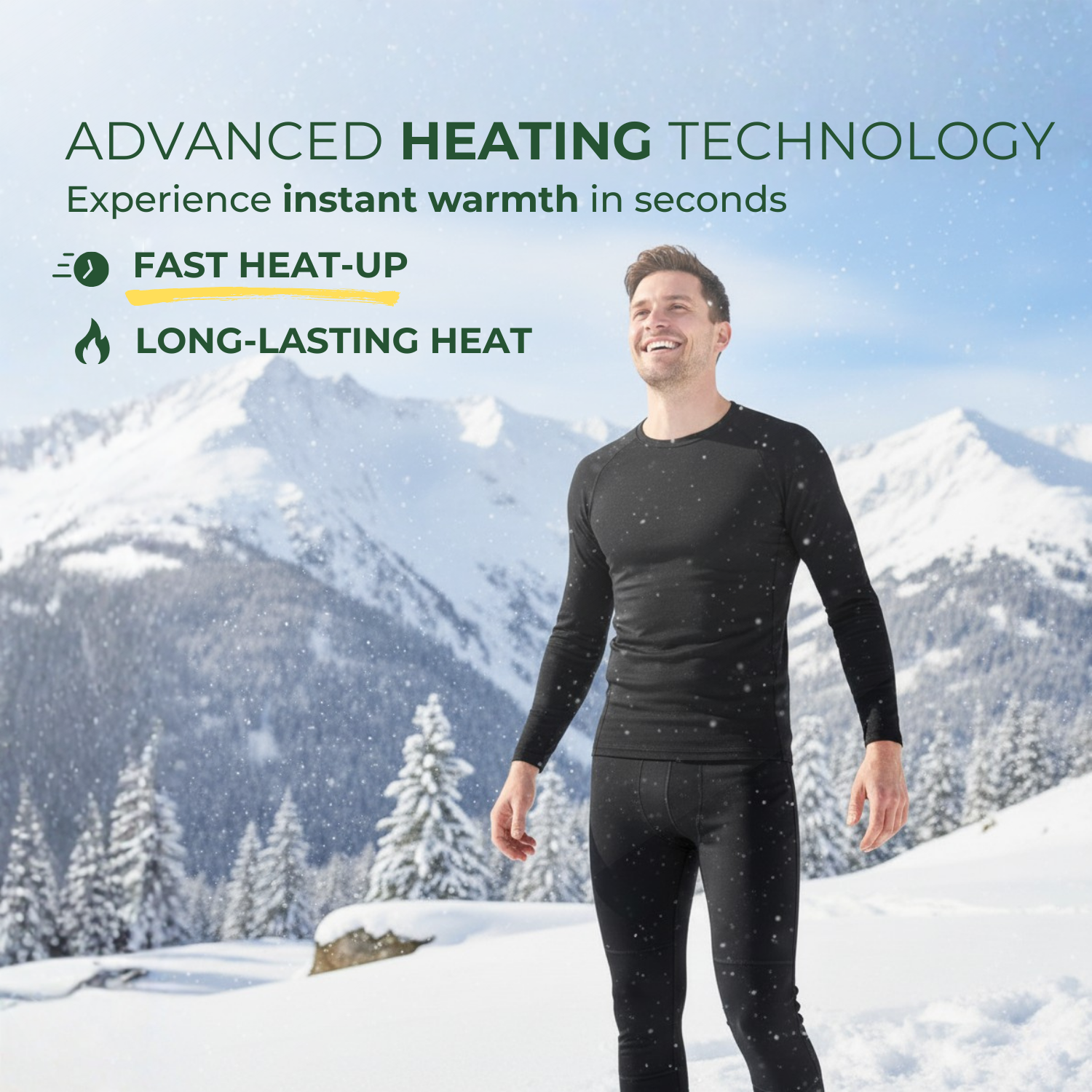 ChillGuard™ Beheiztes Winterunterwäsche-Set für Männer