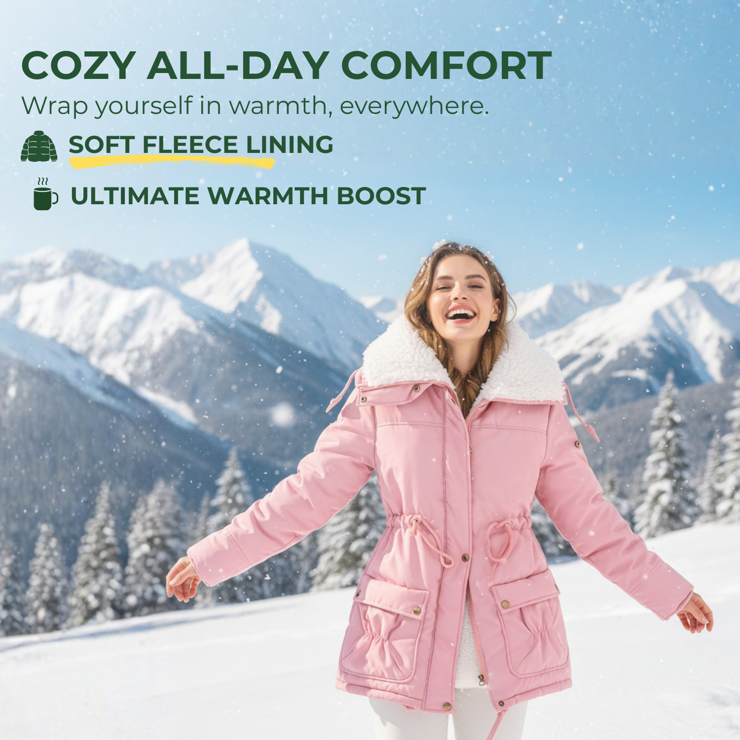 IcePeak™ Women’s Hooded Fleece-Lined Winter Jacket