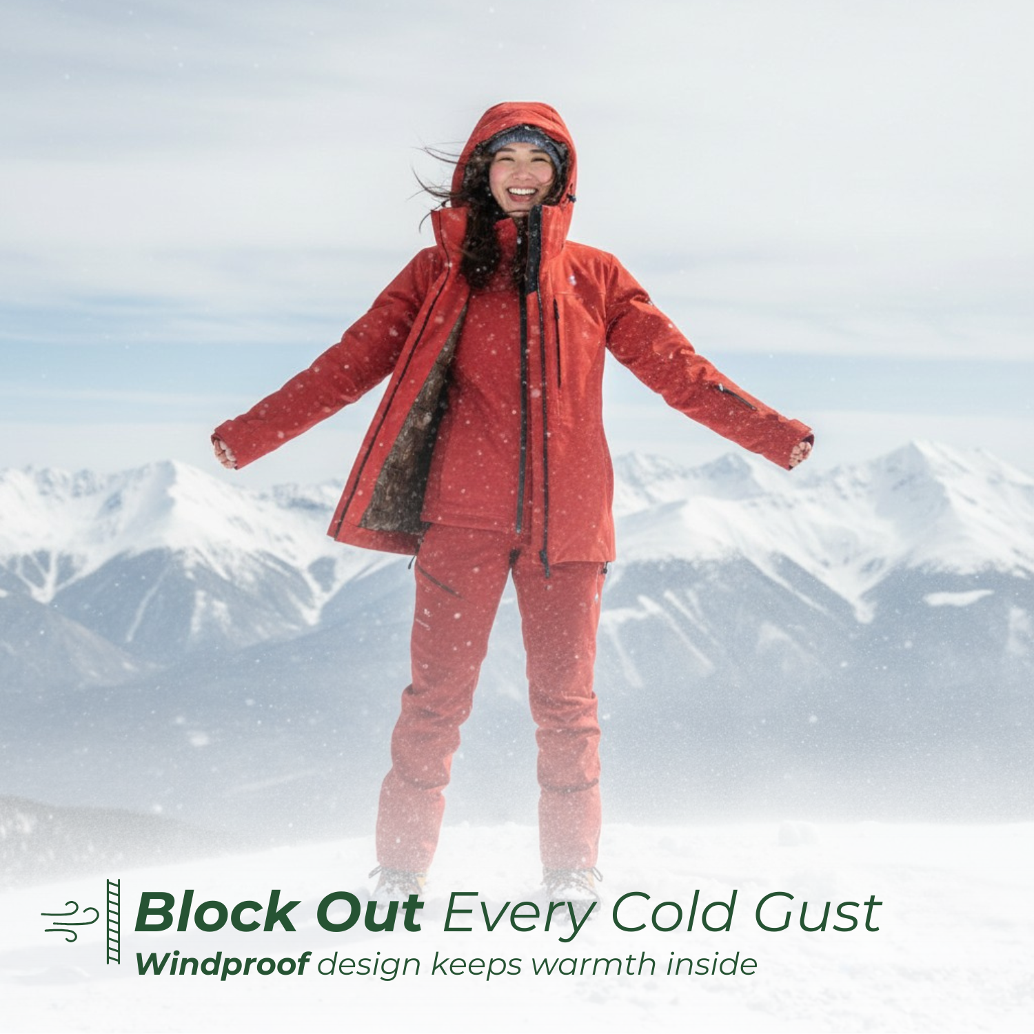 StormHaven™ Unisex Wasserdichte Wander-Winterjacke