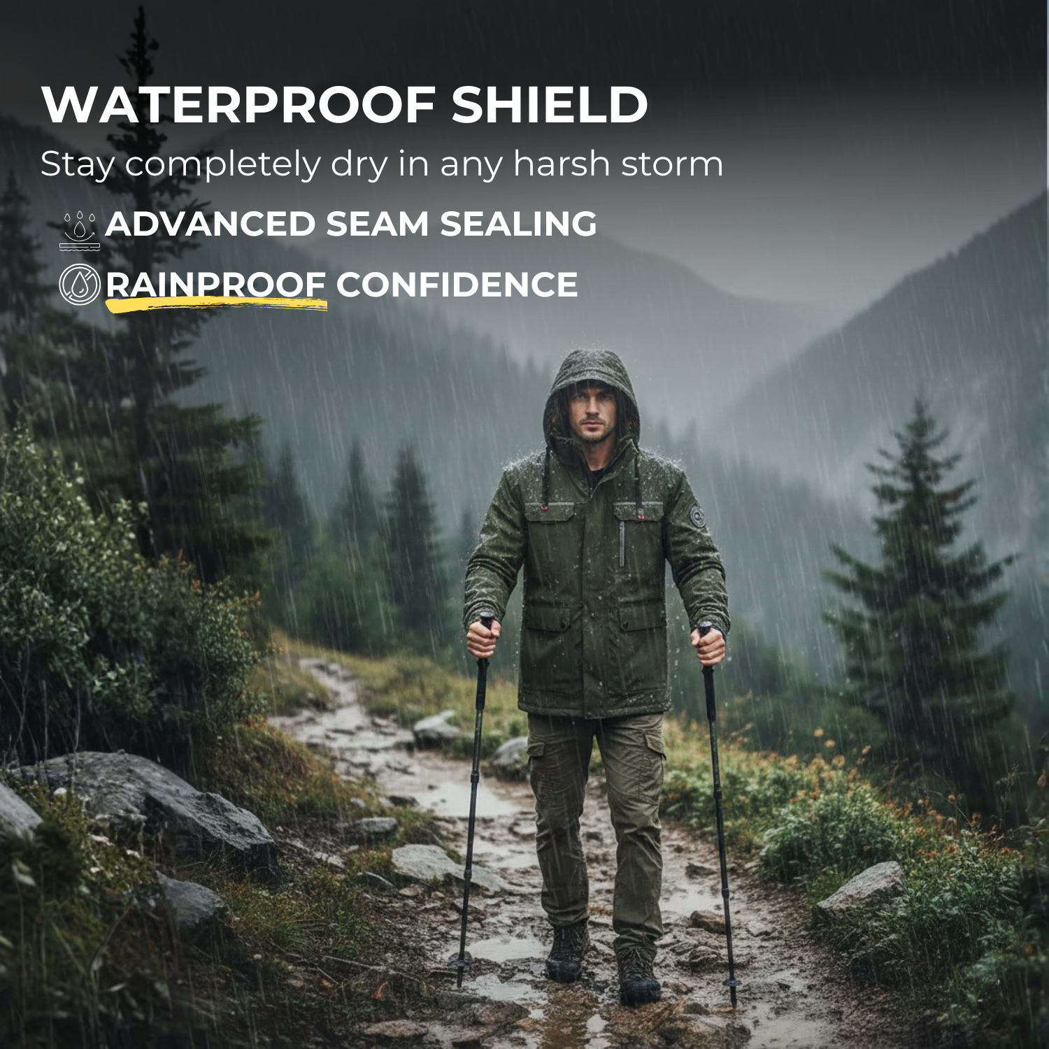 AeroFlex™ Wasserdichte Outdoor-Dienstleistungsjacke für Männer