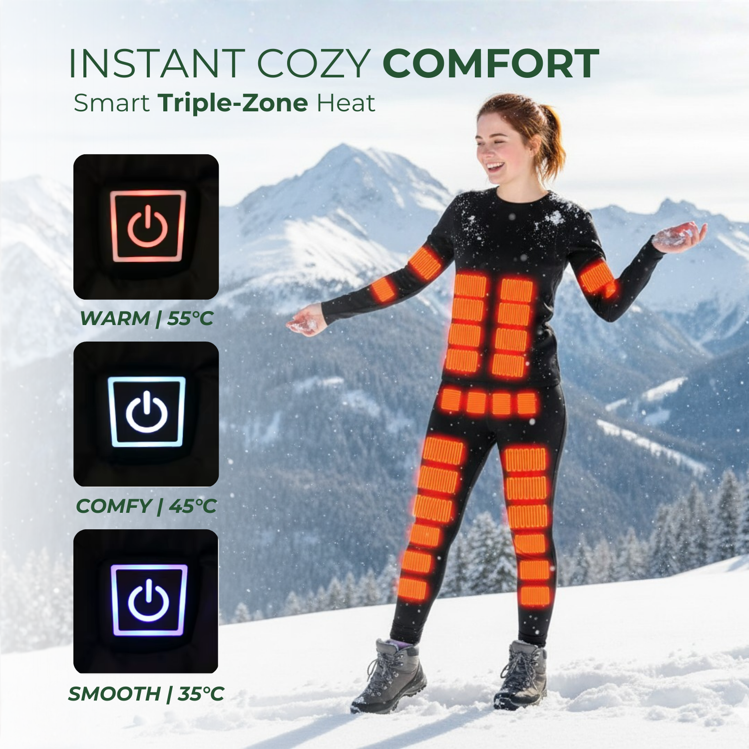ThermaFit™ Women's Heated Winter Underwear Set