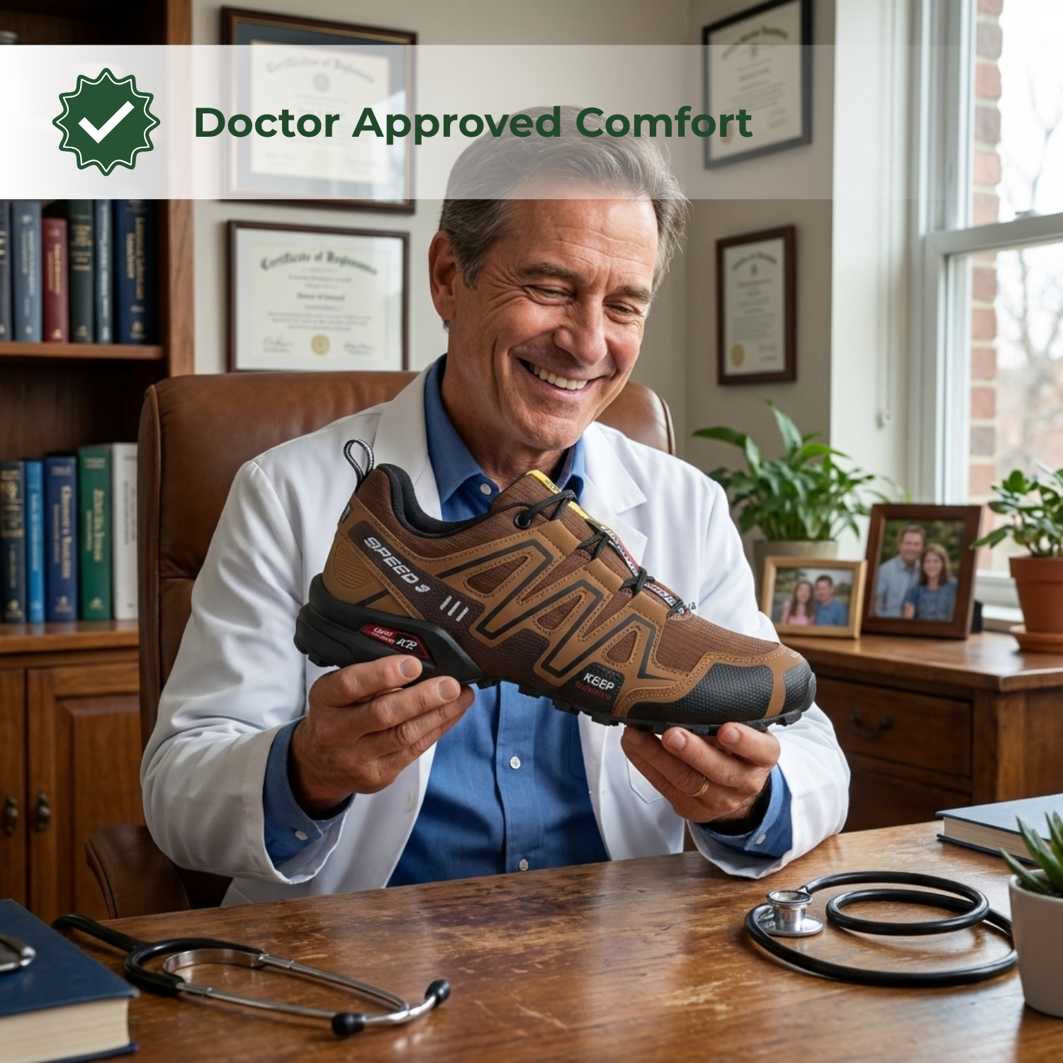 OrthoStride Radiant — Orthopedic Hiking Shoes for Pain-Free Steps & Natural Support (Unisex)