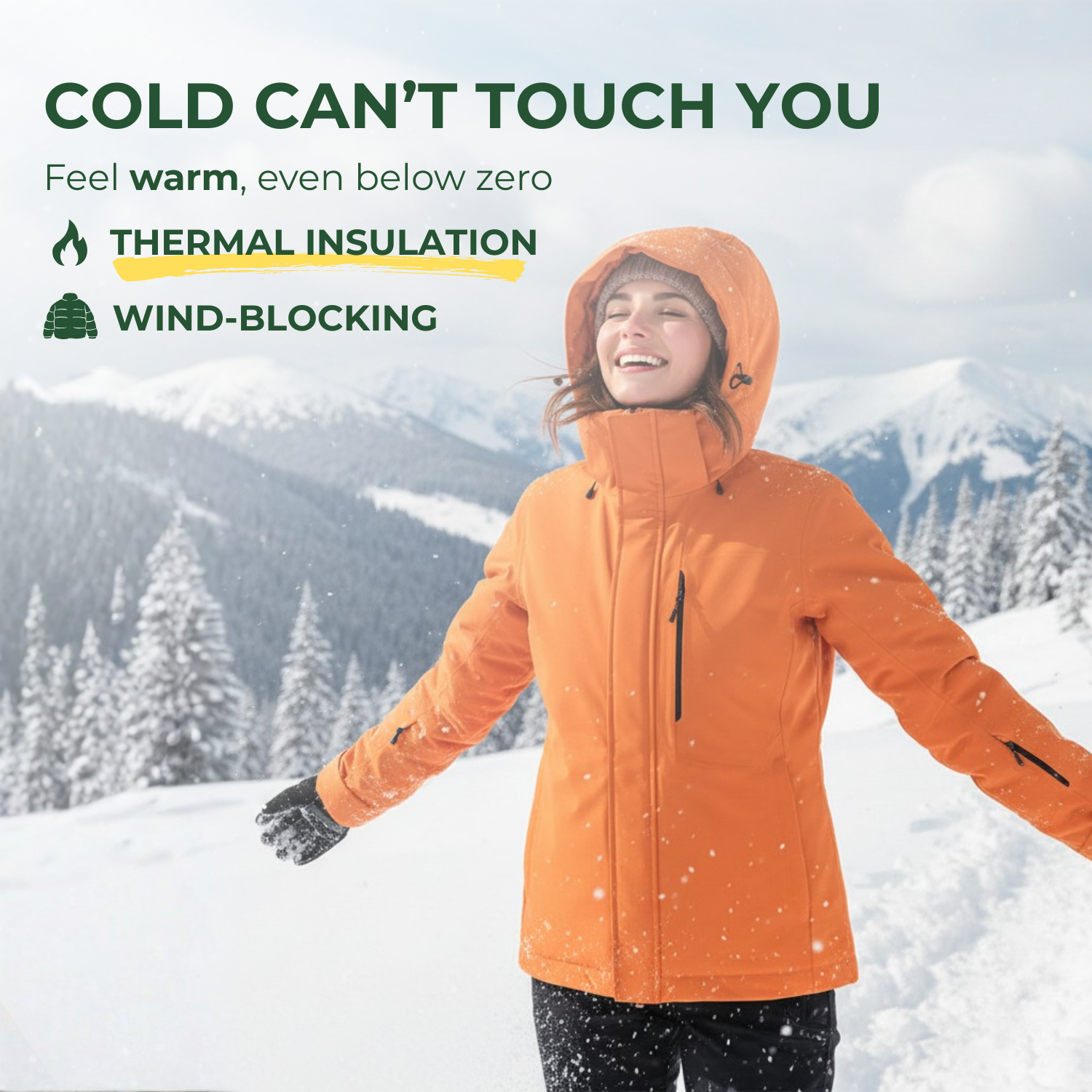 StormHaven™ Unisex Wasserdichte Wander-Winterjacke