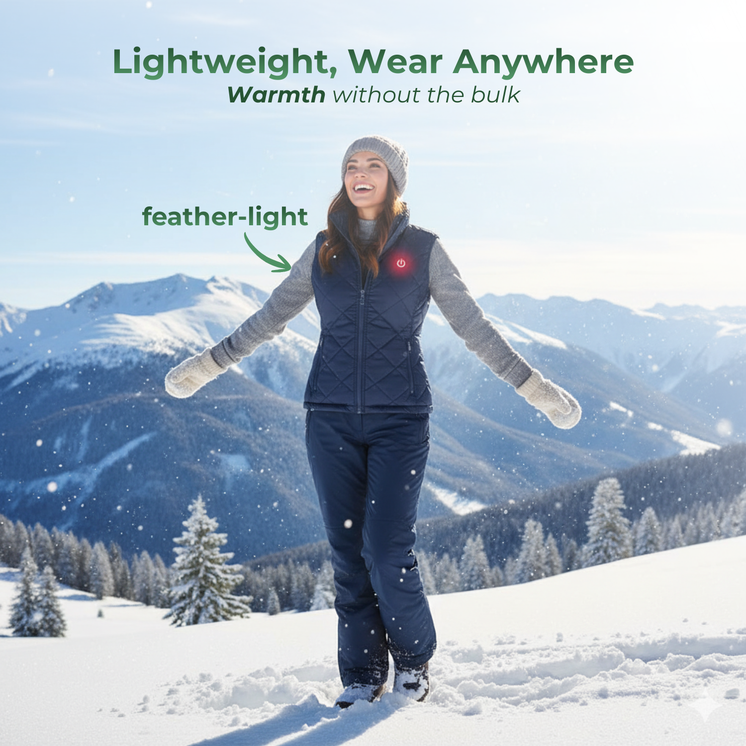 ThermoShield™ Beheizte wasserabweisende Winterweste für Frauen
