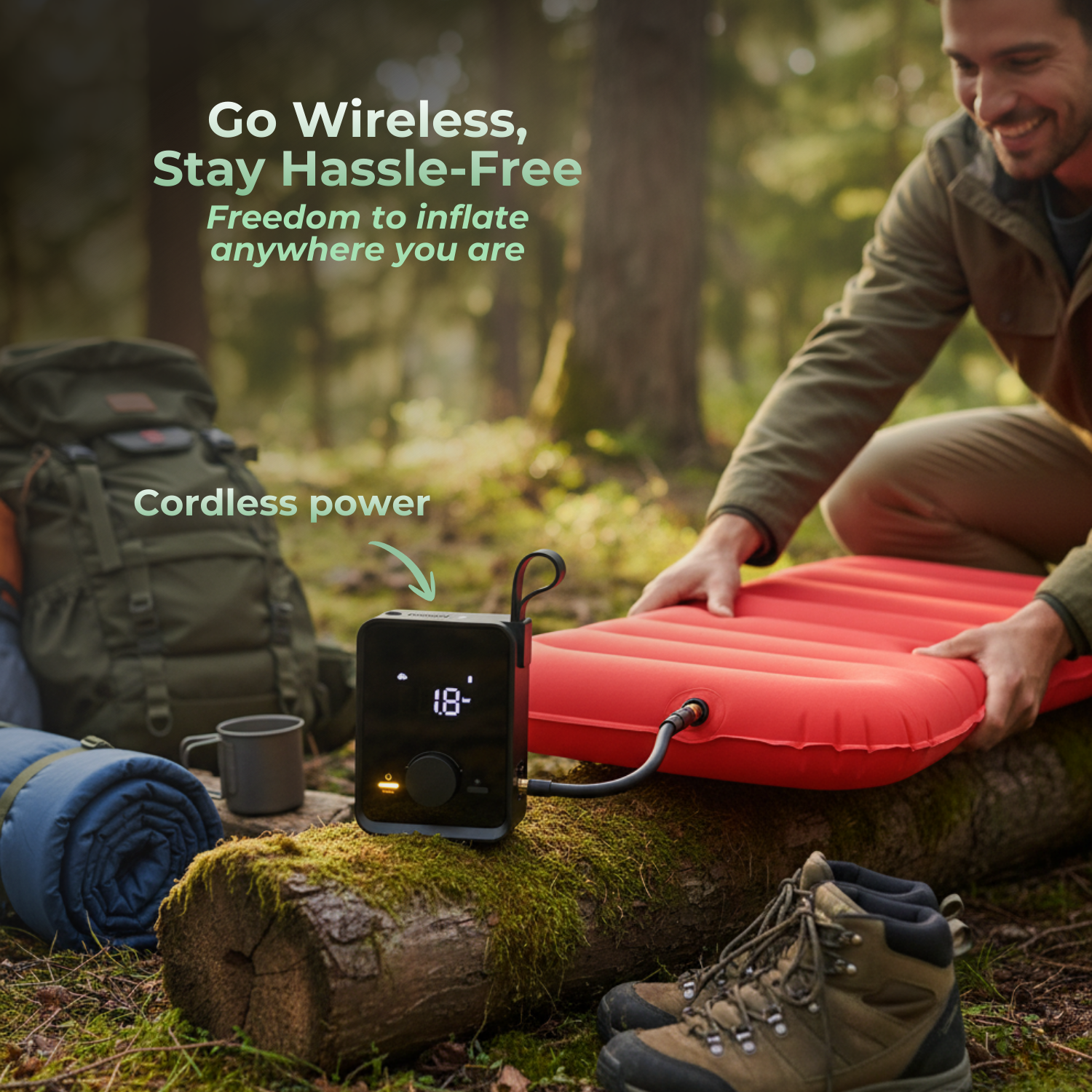 WirelessAir™ Drahtloser Reifen-Kompaktluftkompressor