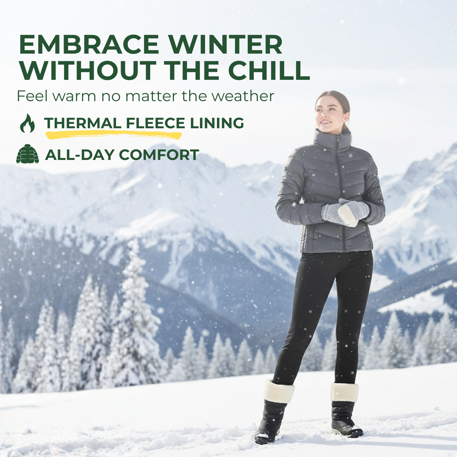FleeceFit™ Women’s Fleece-Lined Winter Leggings