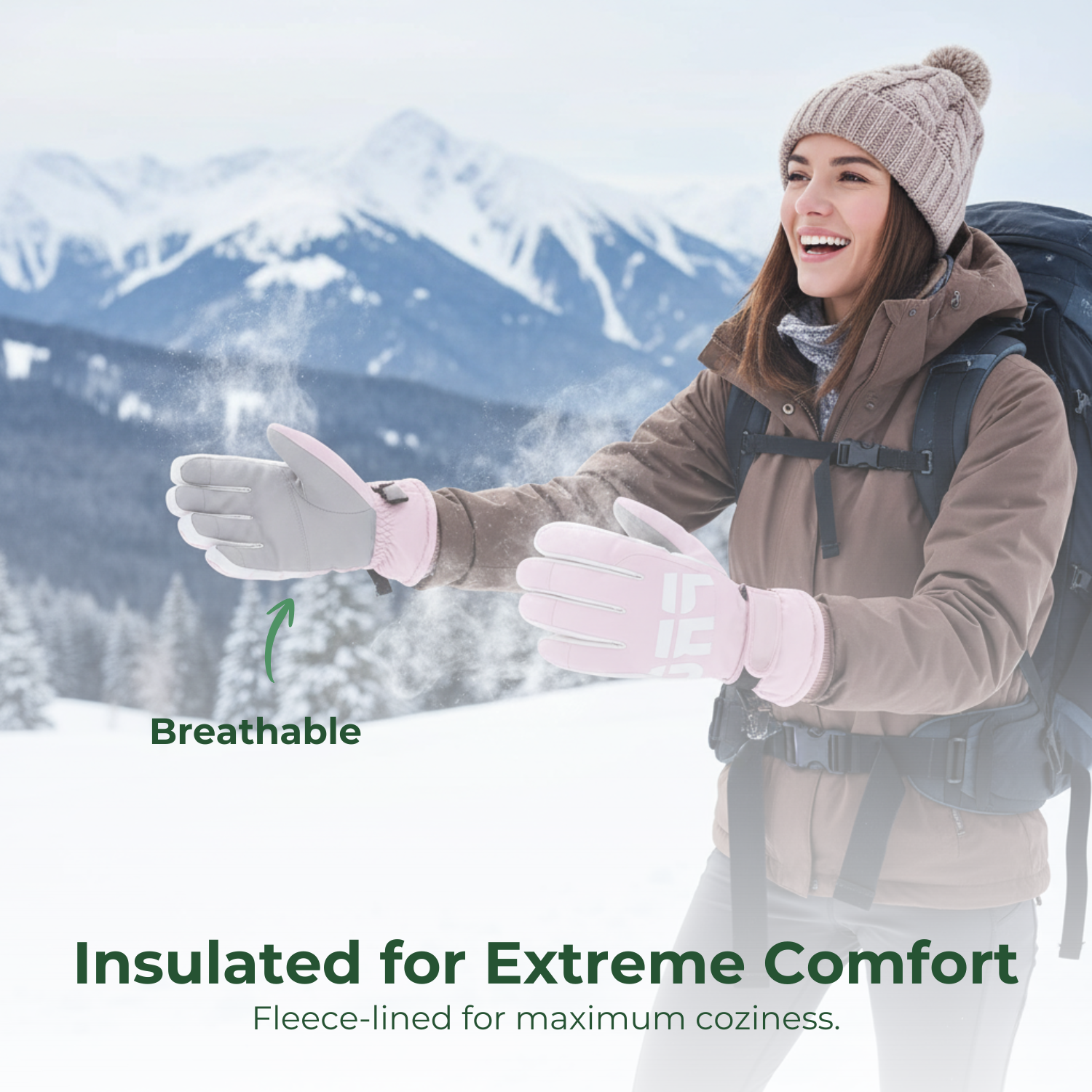 WinterGuard™ Unisex Waterproof Fleece-Lined Winter Gloves