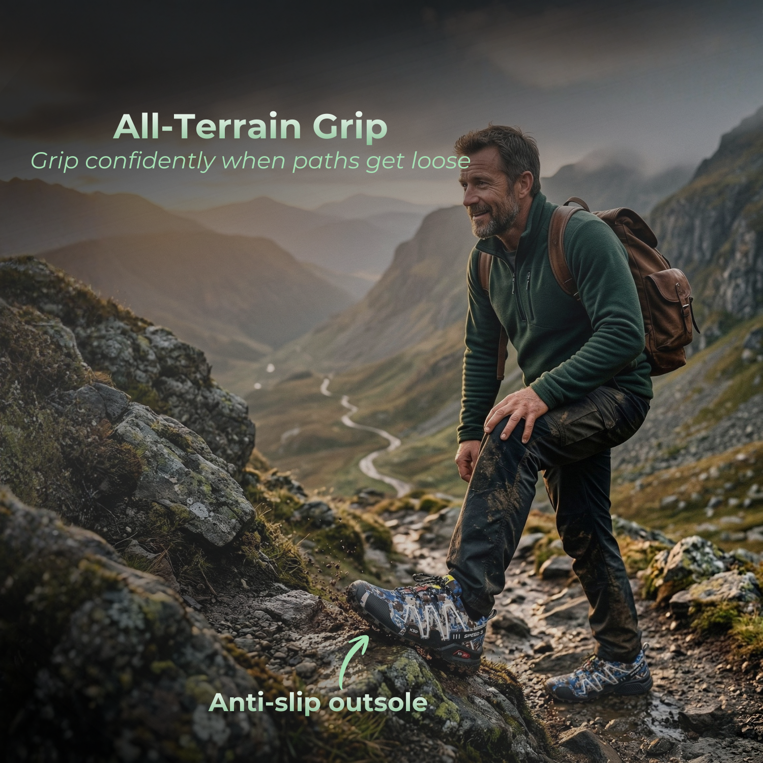 OrthoStride Terrain — Orthopedic Hiking Shoes for Pain-Free Steps & Natural Support (Unisex)