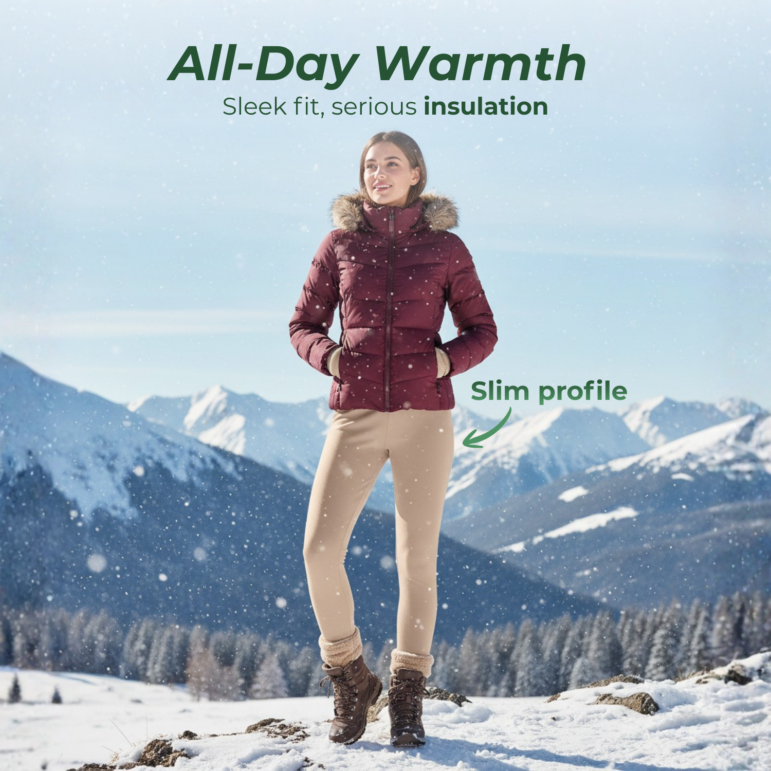 FleeceFit™ Women’s Fleece-Lined Winter Leggings