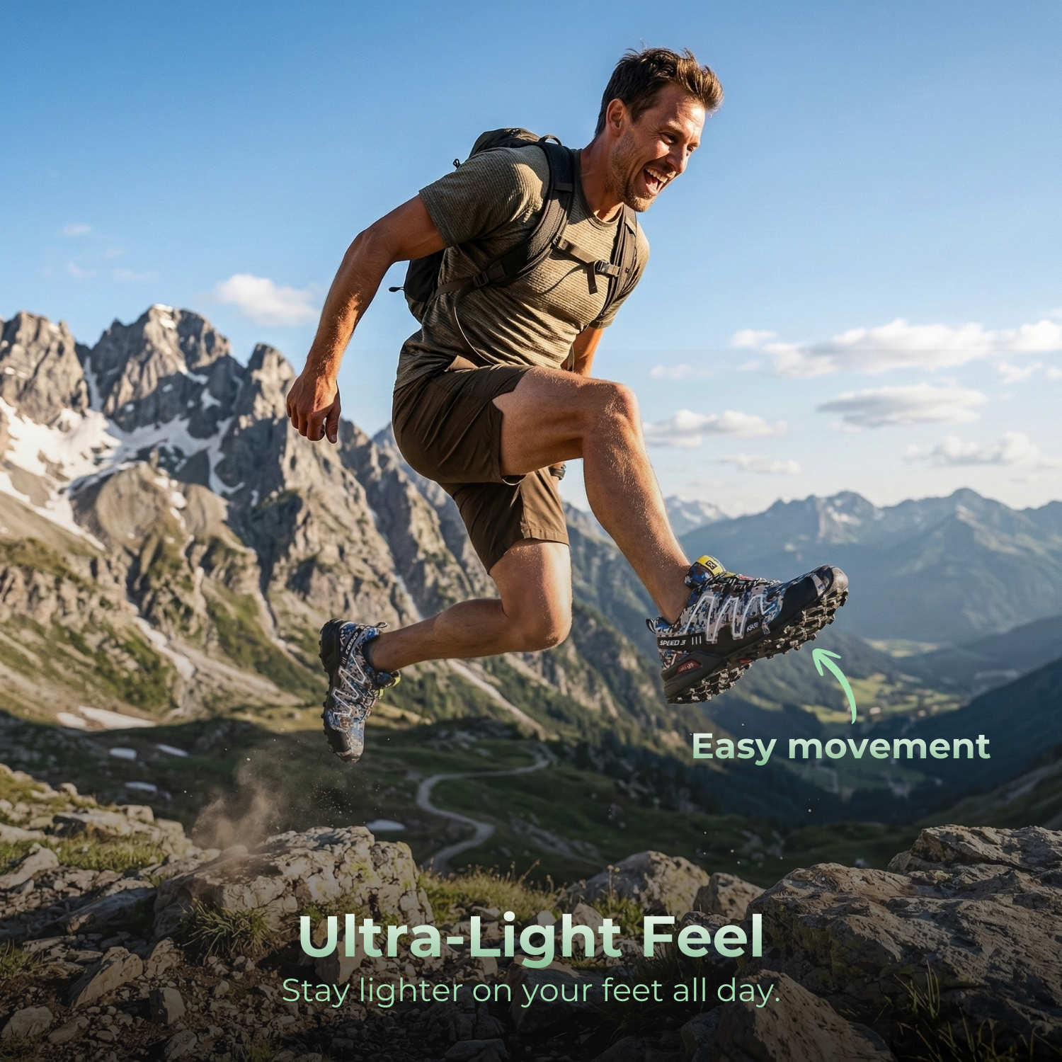 OrthoStride Terrain — Orthopedic Hiking Shoes for Pain-Free Steps & Natural Support (Unisex)