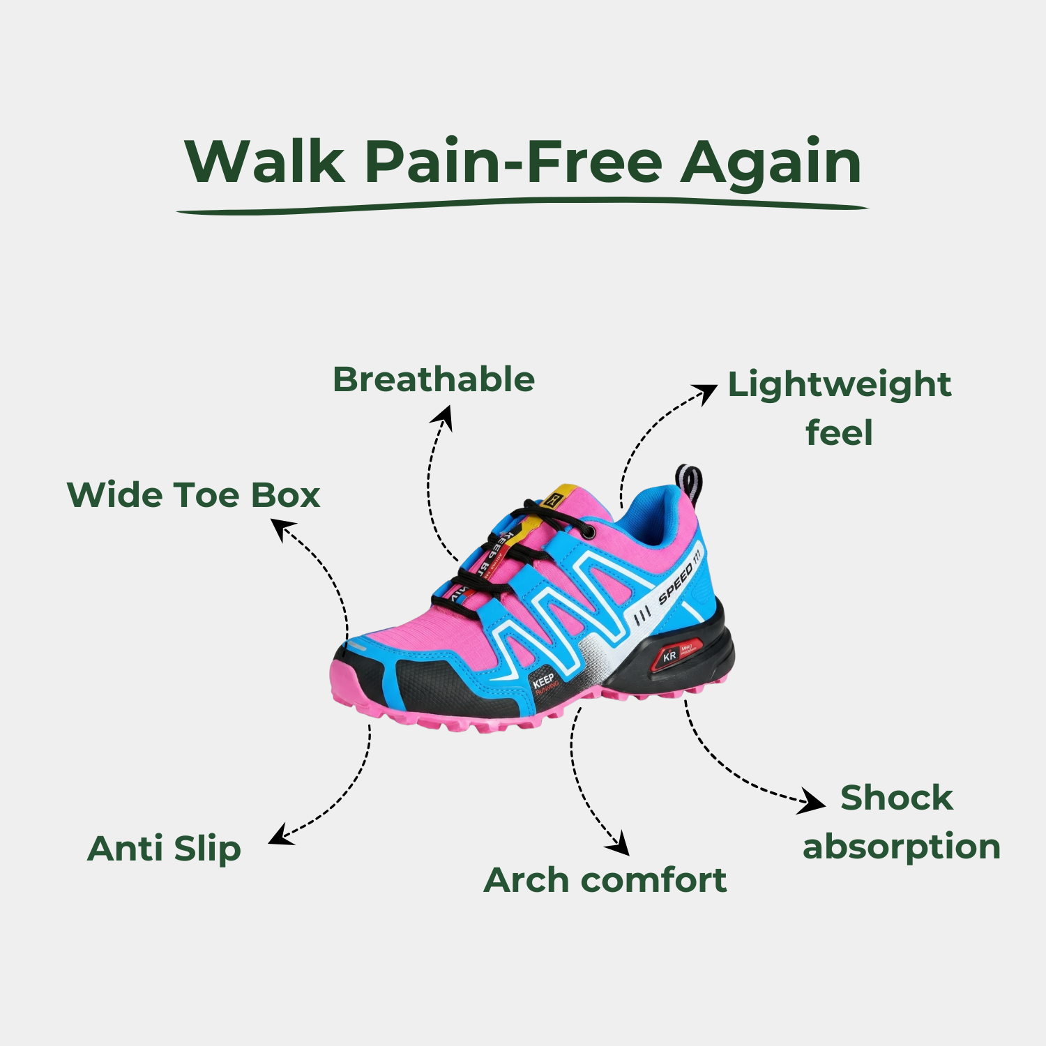 OrthoStride Radiant — Orthopedic Hiking Shoes for Pain-Free Steps & Natural Support (Unisex)