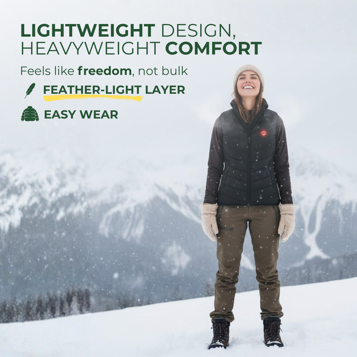 BlazeWarm™ Beheizte Winterweste für Frauen