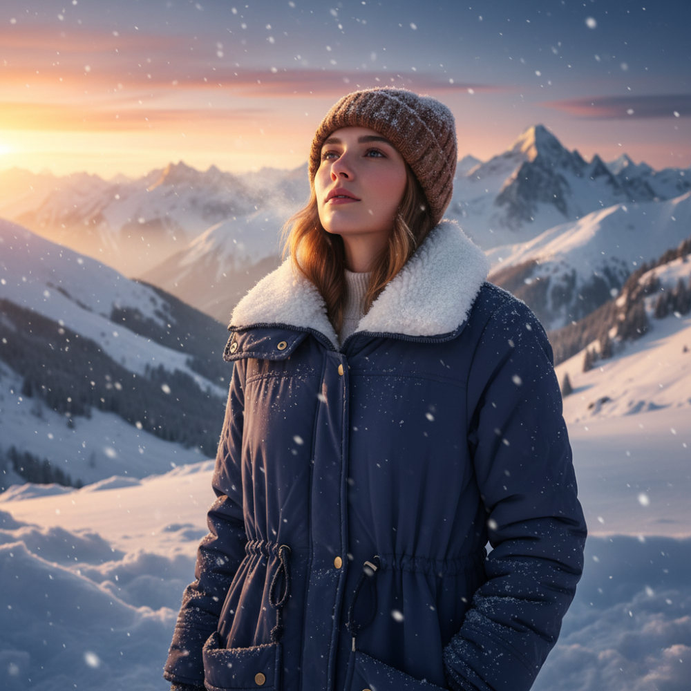 IcePeak™ dames fleece gevoerd winterjack met capuchon