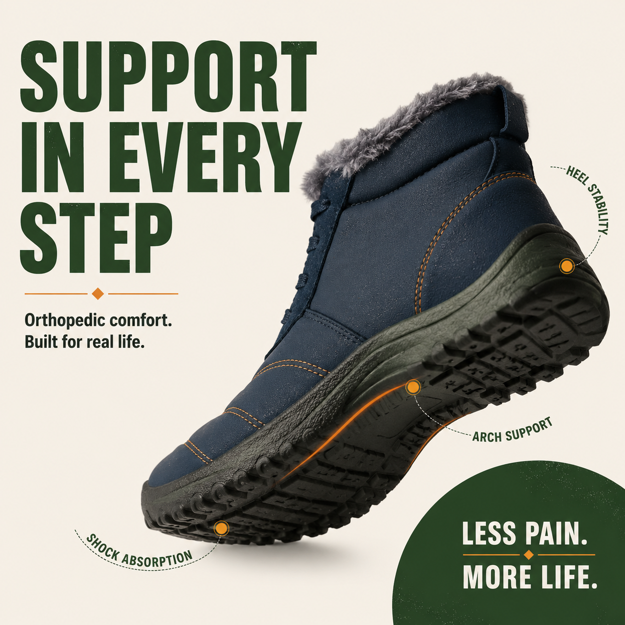 StrideCore™ Men’s Orthopedic Winter Boots