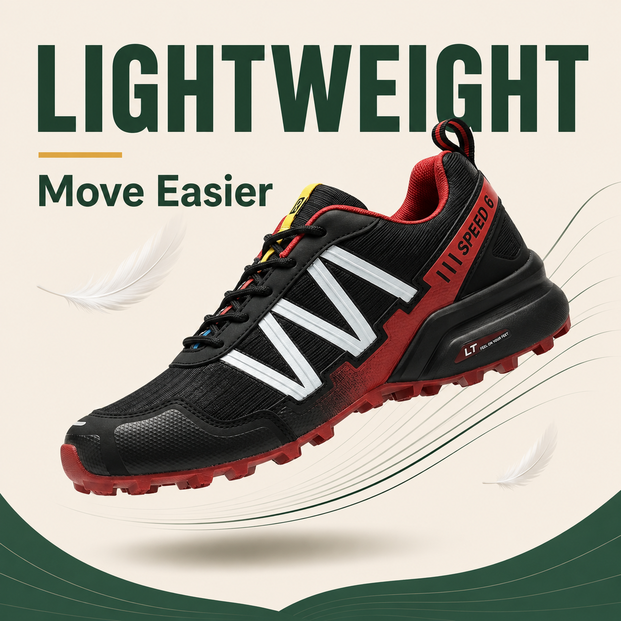 OrthoStride LightTrail — Orthopedic Hiking Shoes for Pain-Free Steps & Natural Support (Unisex)