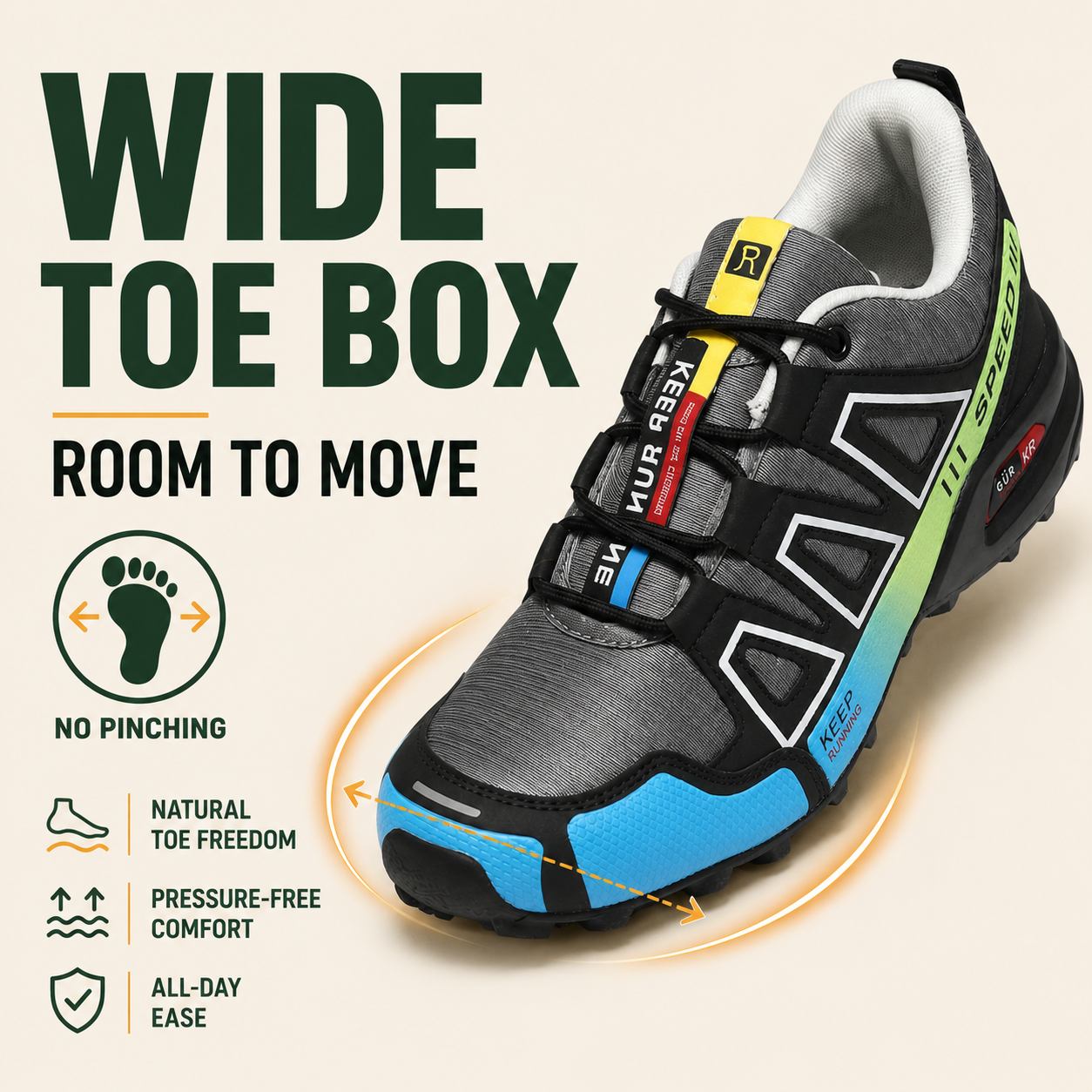 OrthoStride Original — Orthopedic Hiking Shoes for Pain-Free Steps & Natural Support (Unisex)