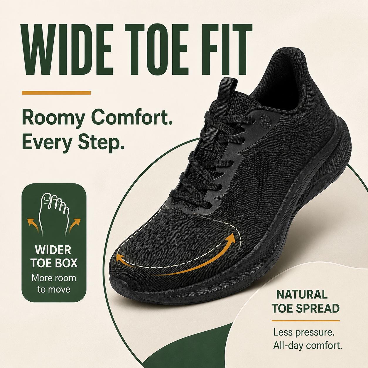 ErgoFit™ Orthopädische Weitzehen-Komfortschuhe für Männer