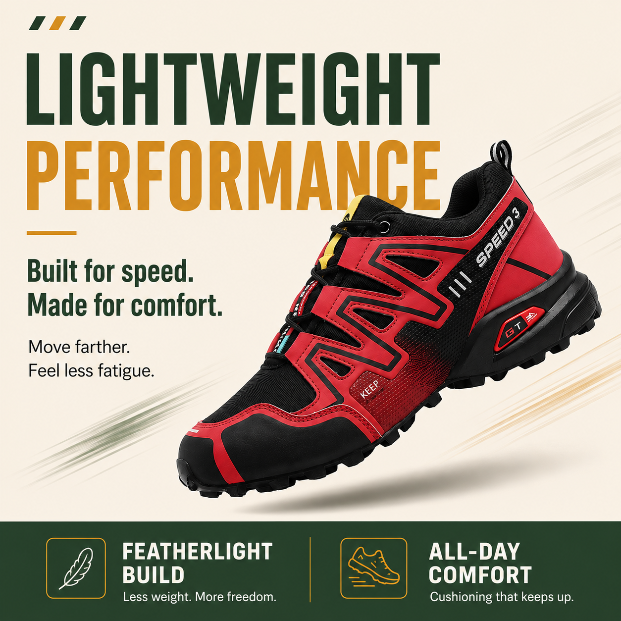 OrthoStride Obsidian — Orthopedic Hiking Shoes for Pain-Free Steps & Natural Support (Unisex)