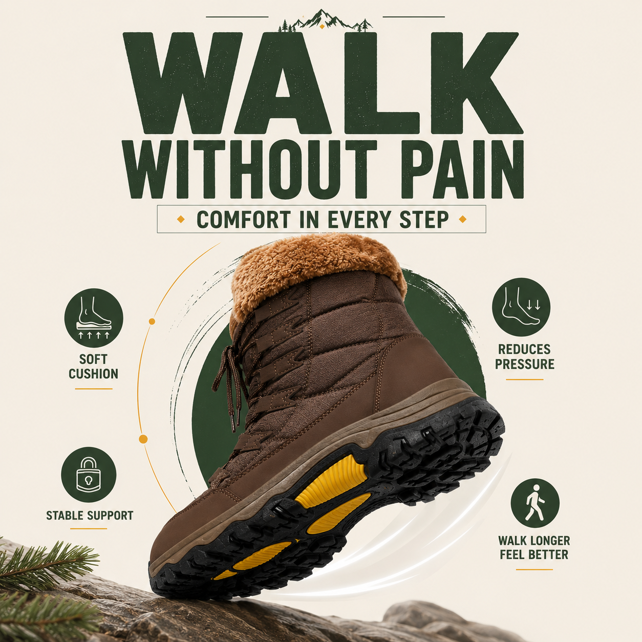 FrostAlign™ Women’s Waterproof Fleece-Lined Orthopedic Boots