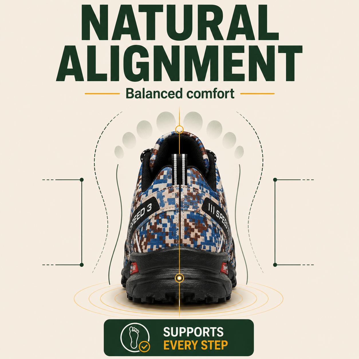 OrthoStride Terrain — Orthopedic Hiking Shoes for Pain-Free Steps &amp; Natural Support (Unisex)