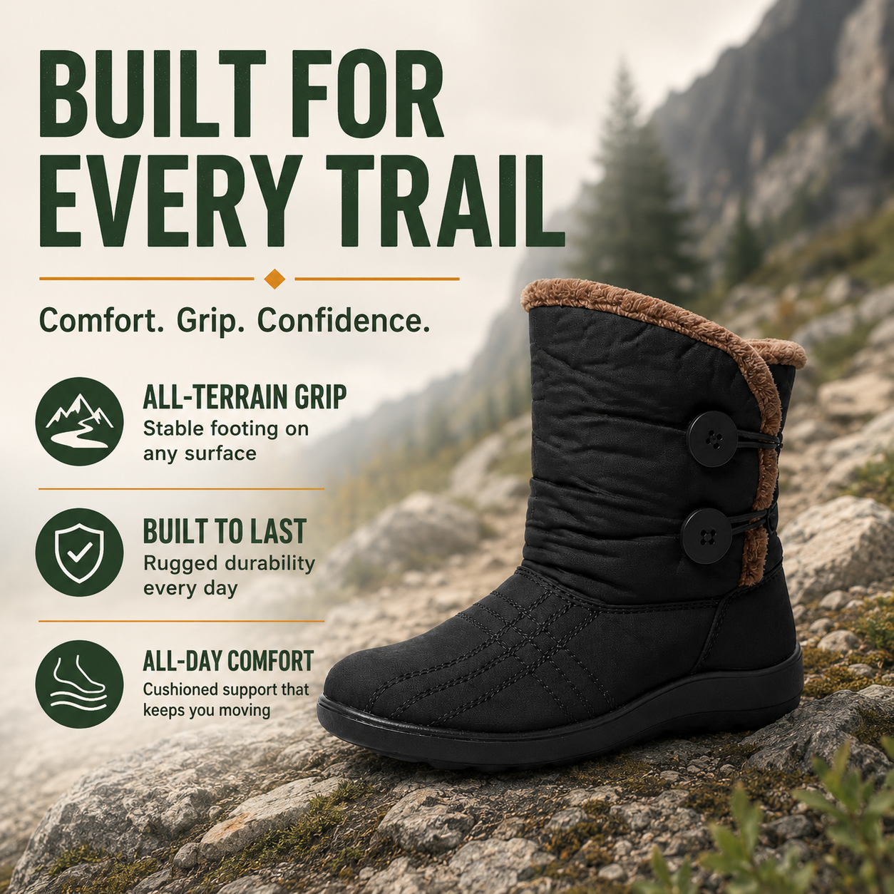ThermaTrek™ Women’s Waterproof Fleece-Lined Winter Boots