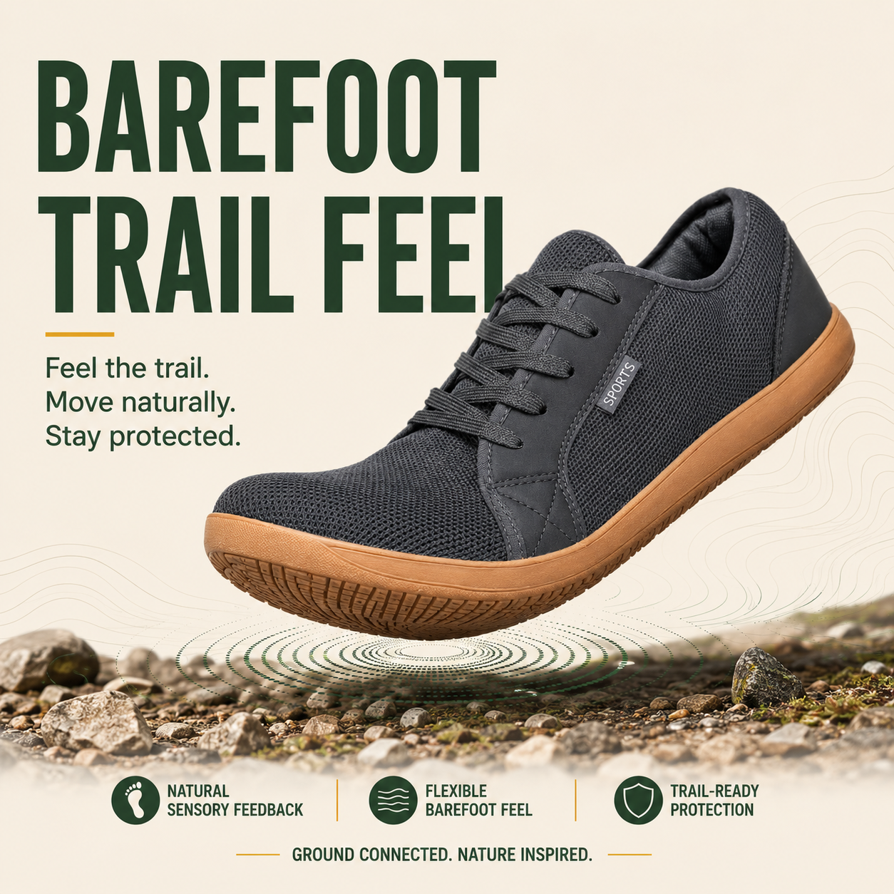 TerraBare™ Herren-Weitzehen-Wanderschuhe
