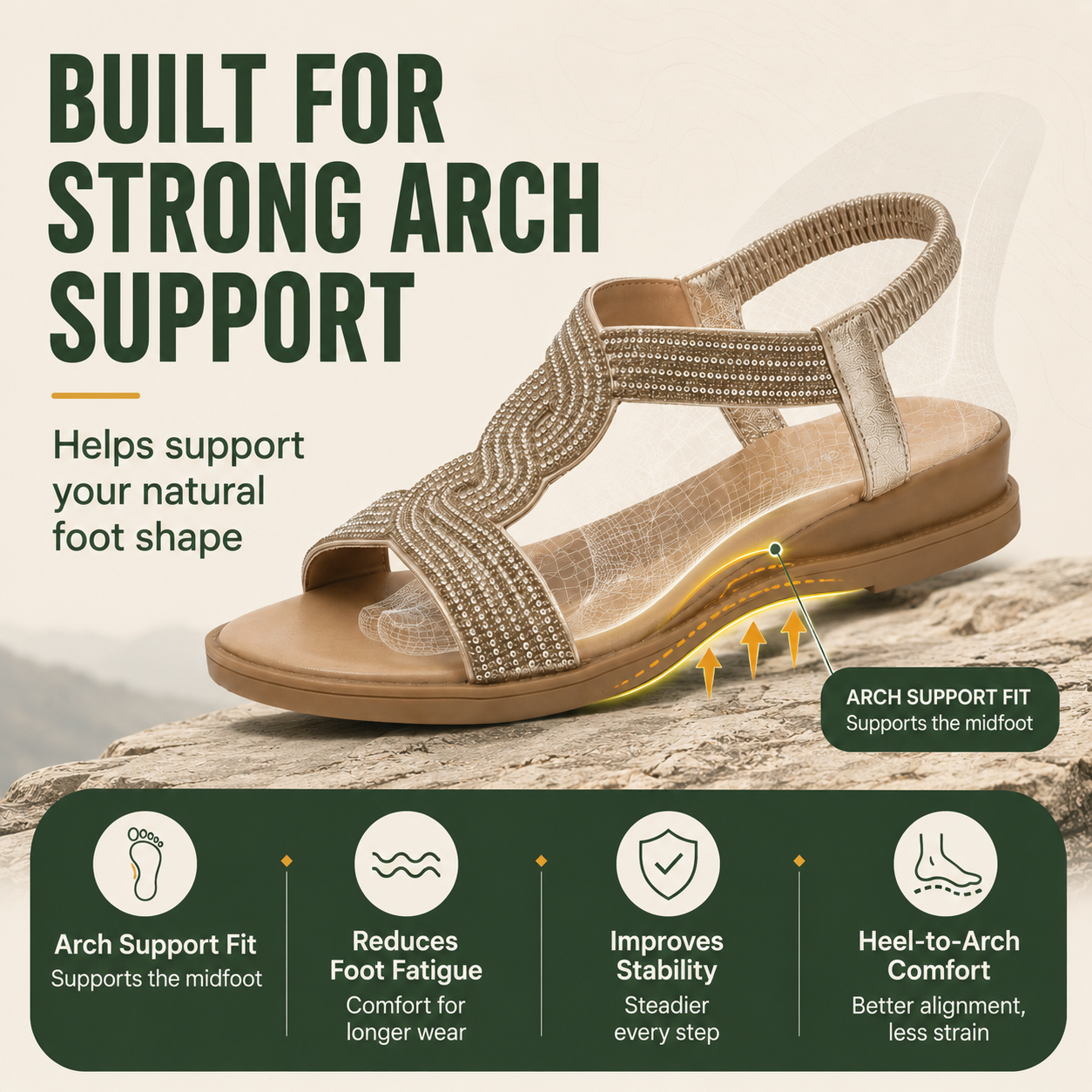 StrideSoft™ Orthopädische Komfort-Sandalen für Frauen